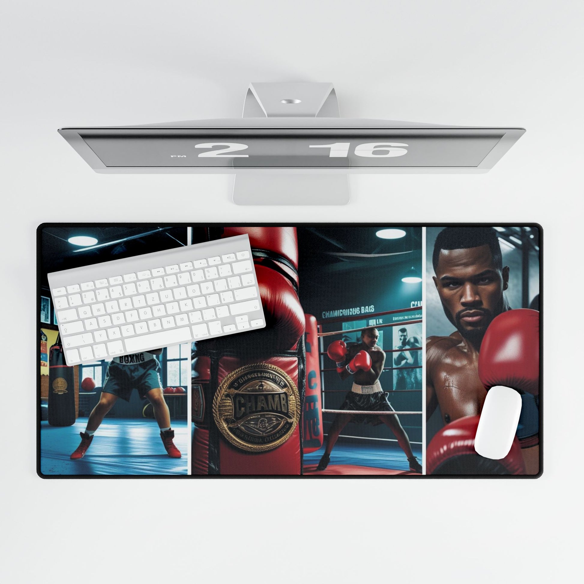 Schreibtischunterlage mit Boxmotiv, Ideal fürs Homeoffice, Gaming oder den Trainingsbereich, Geschenk für Boxfans, Motivierendes Dekor