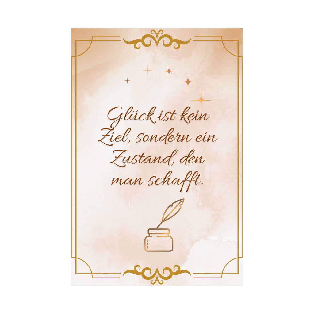 Elegante Motivationsposter aus Satin
