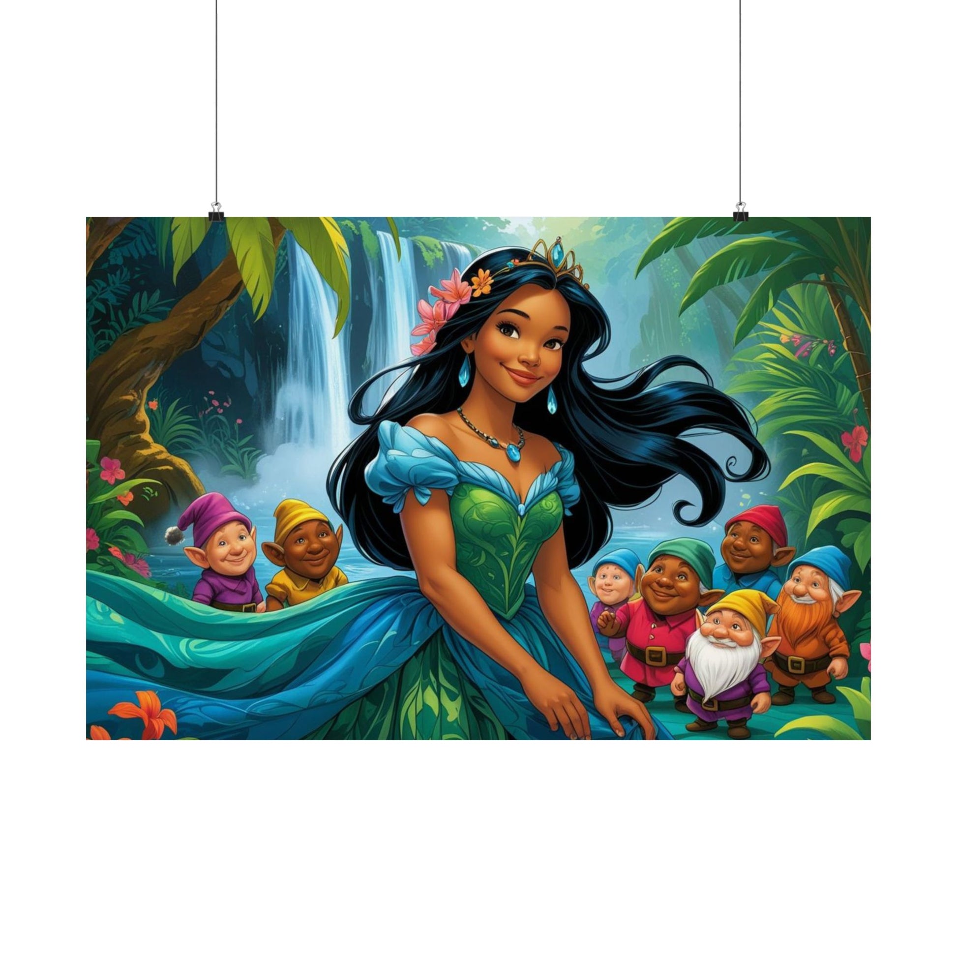 Zauberhaftes Satin-Poster-Dekor – Fantasy-Kunstwerk, Wandkunst für Zuhause, Kinderzimmer-Dekor, Geschenk zum Geburtstag, einzigartige Kunstdrucke
