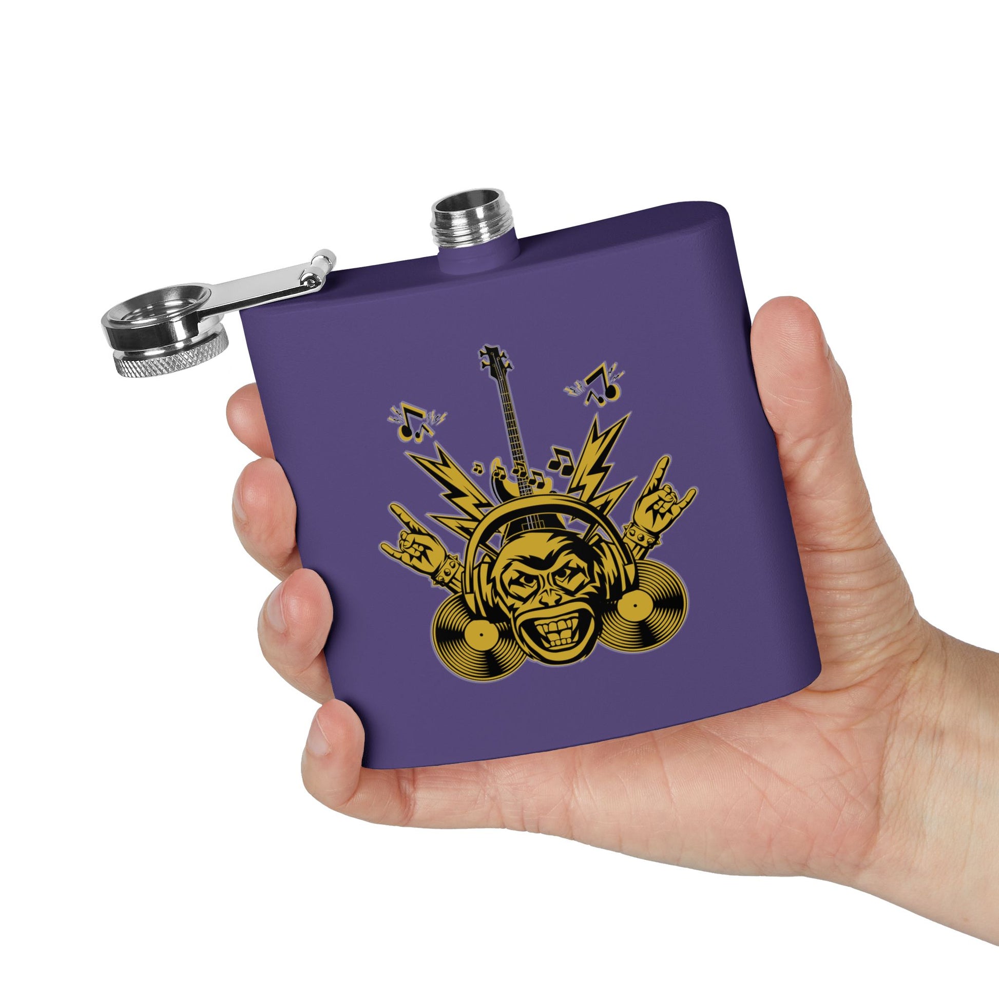 Flachmann für Rockmusikliebhaber – 170 ml Edelstahl-Flachmann