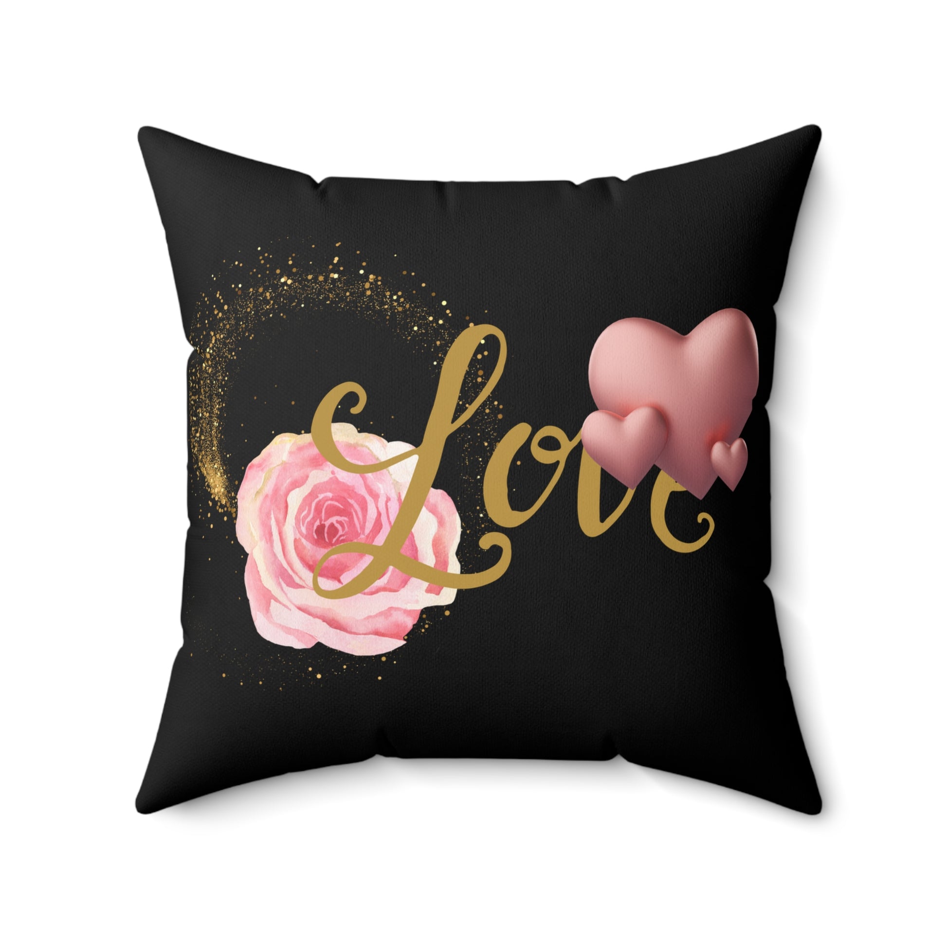 Love Rose Dekokissen, Valentinstagsgeschenk, gemütliches Wohndekor, romantischer Raumakzent, Hochzeitsgeschenk, weiches Kissen