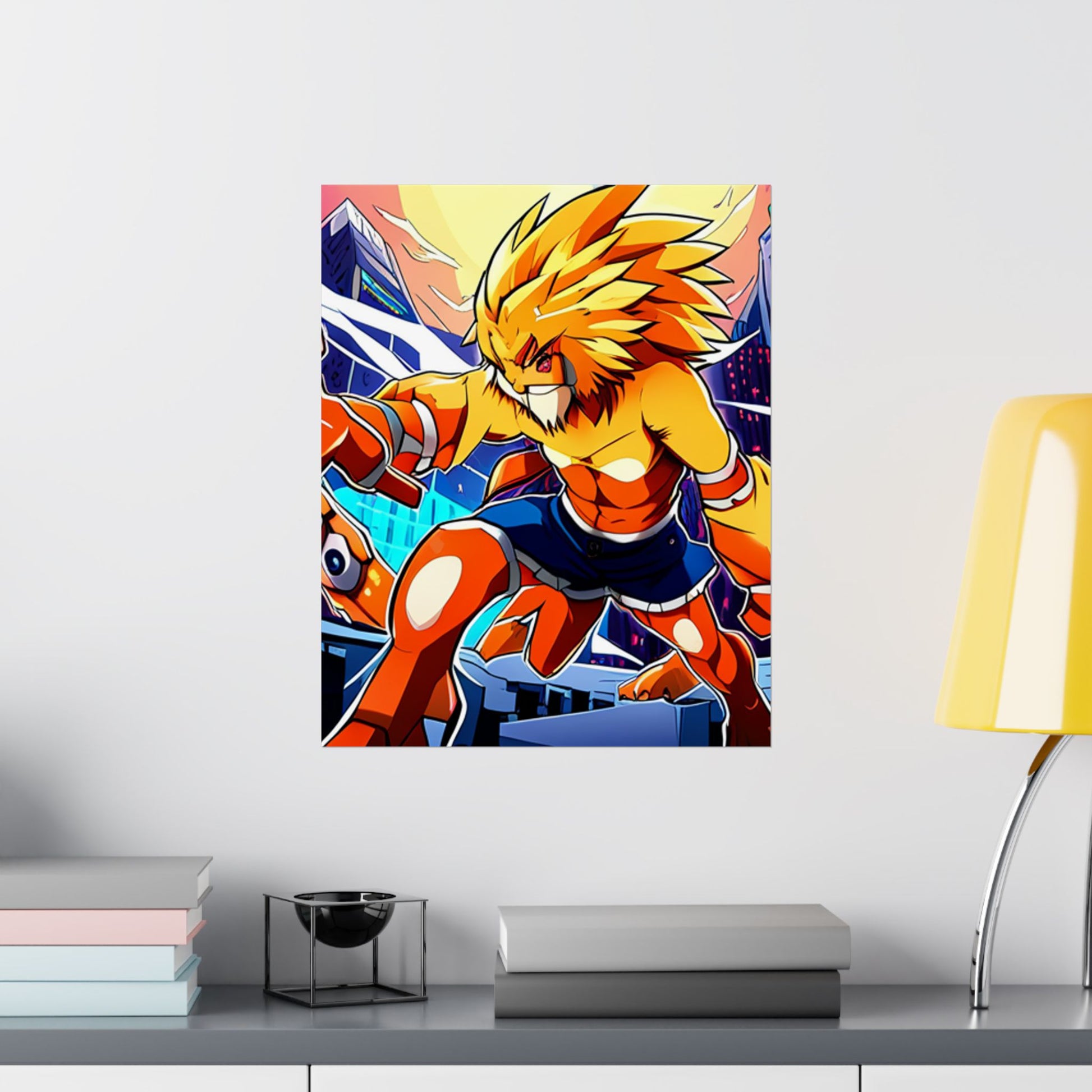 Lebendige Satin-Poster, Kunstdrucke, Wanddekoration, Anime-Kunstwerk, Wohndekor, stilvolle Geschenke