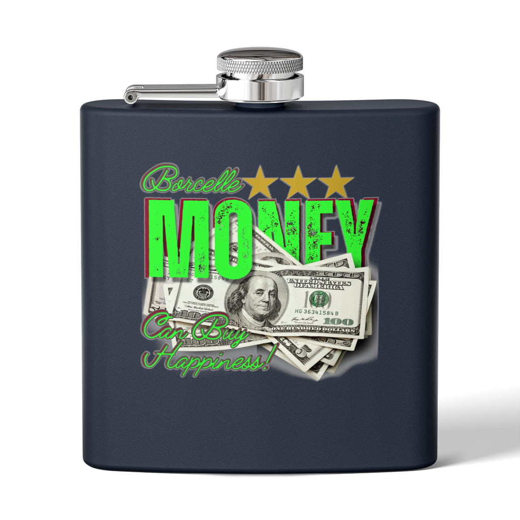 Edelstahlflasche – Design „Geld kann Glück kaufen“
