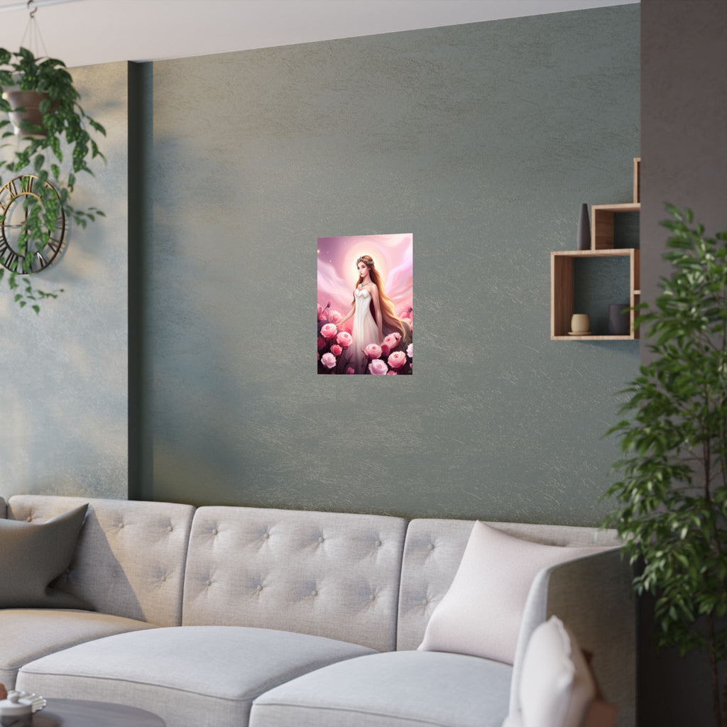Wunderliches Feen-Satin-Poster, Ätherischer Kunstdruck, verträumtes Wohndekor, Perfektes Geschenk für Fantasy-Liebhaber, Wandkunst für jeden Anlass