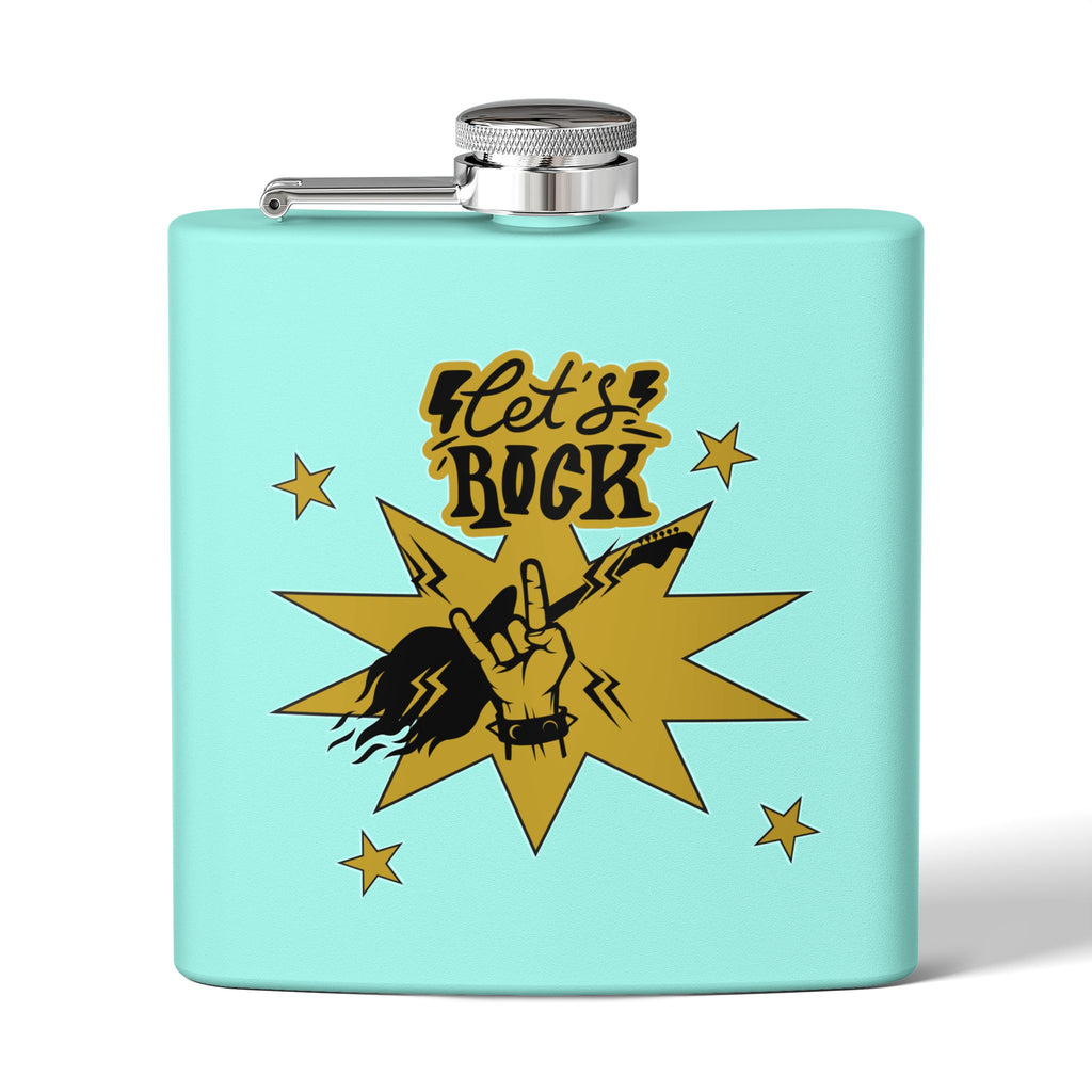 Edelstahl-Flachmann „Rock On“ – 170 ml „Let’s Rock“-Design für Musikliebhaber