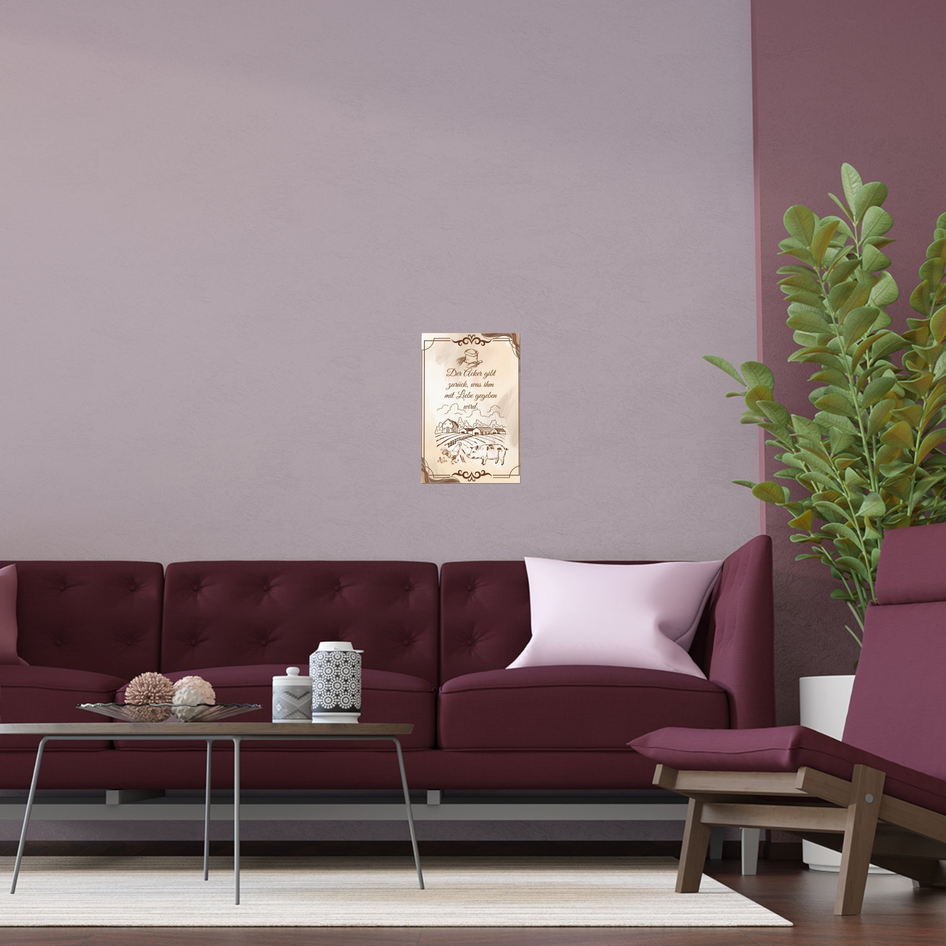 Bezaubernde Seidenposter, Bauernhaus-Dekor, rustikale Wandkunst, einzigartiges Geschenk für Zuhause, Dekoration für drinnen und draußen