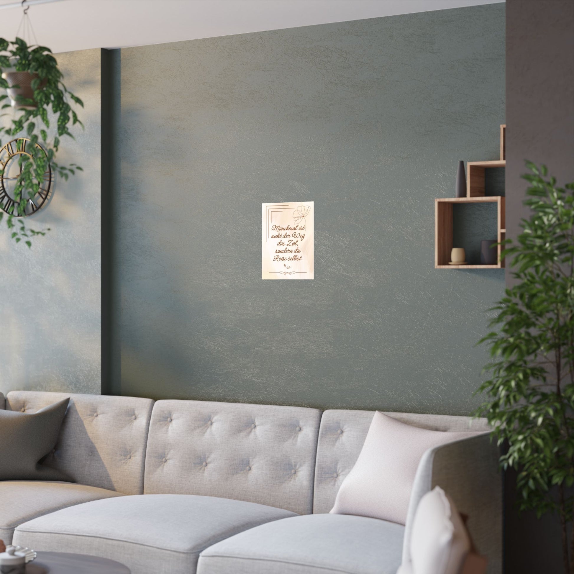 Inspirierender Satin Posterdruck, Motivierende Wandkunst für Wohndekoration, Geschenk für Freunde, Achtsamkeits-Zitatdruck, Modernes ästhetisches Dekor