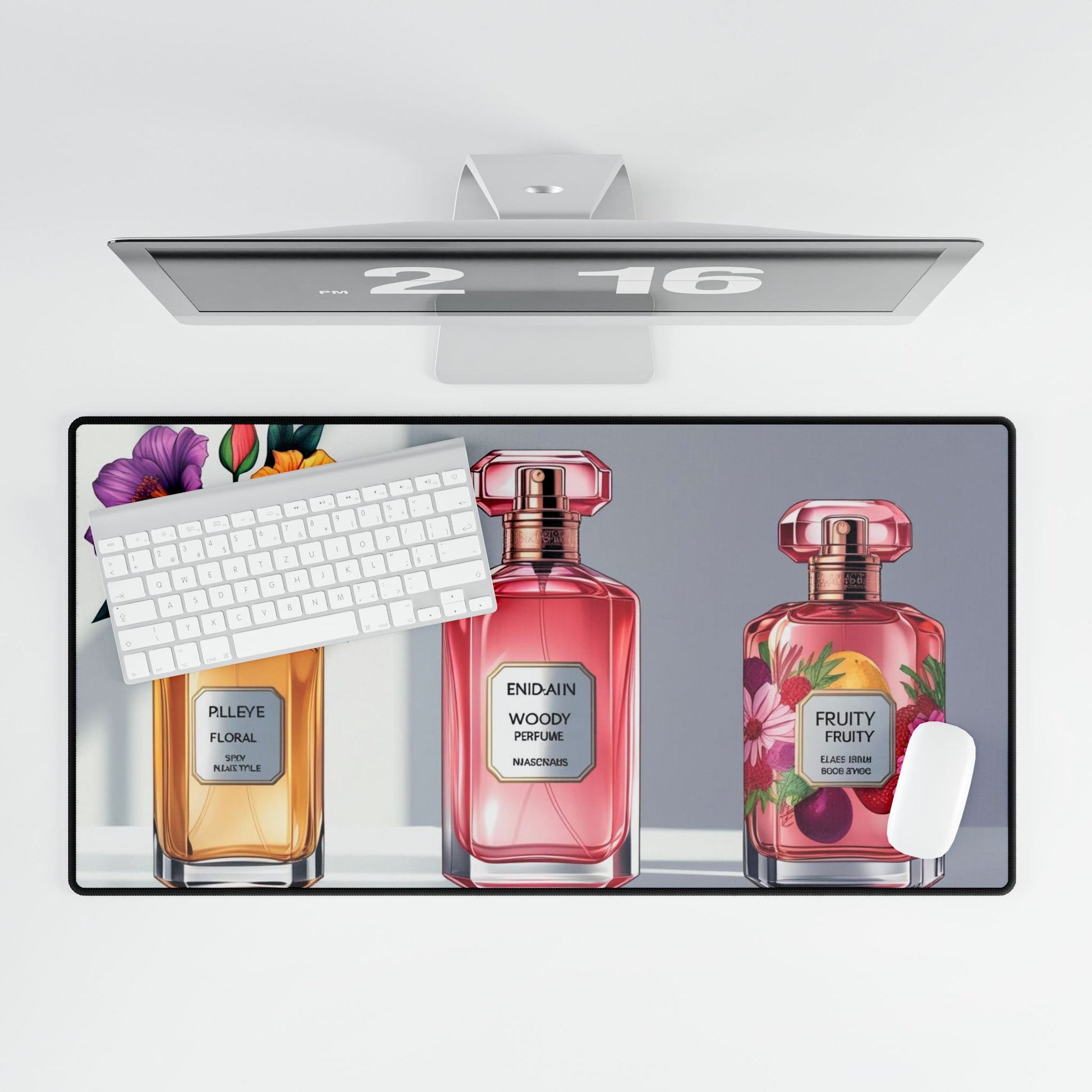 Stilvolle Parfüm Schreibtischmatten, Home Office Dekor, stilvolle Schreibtischaccessoires, Geschenk für Sie, Femininer Arbeitsplatz
