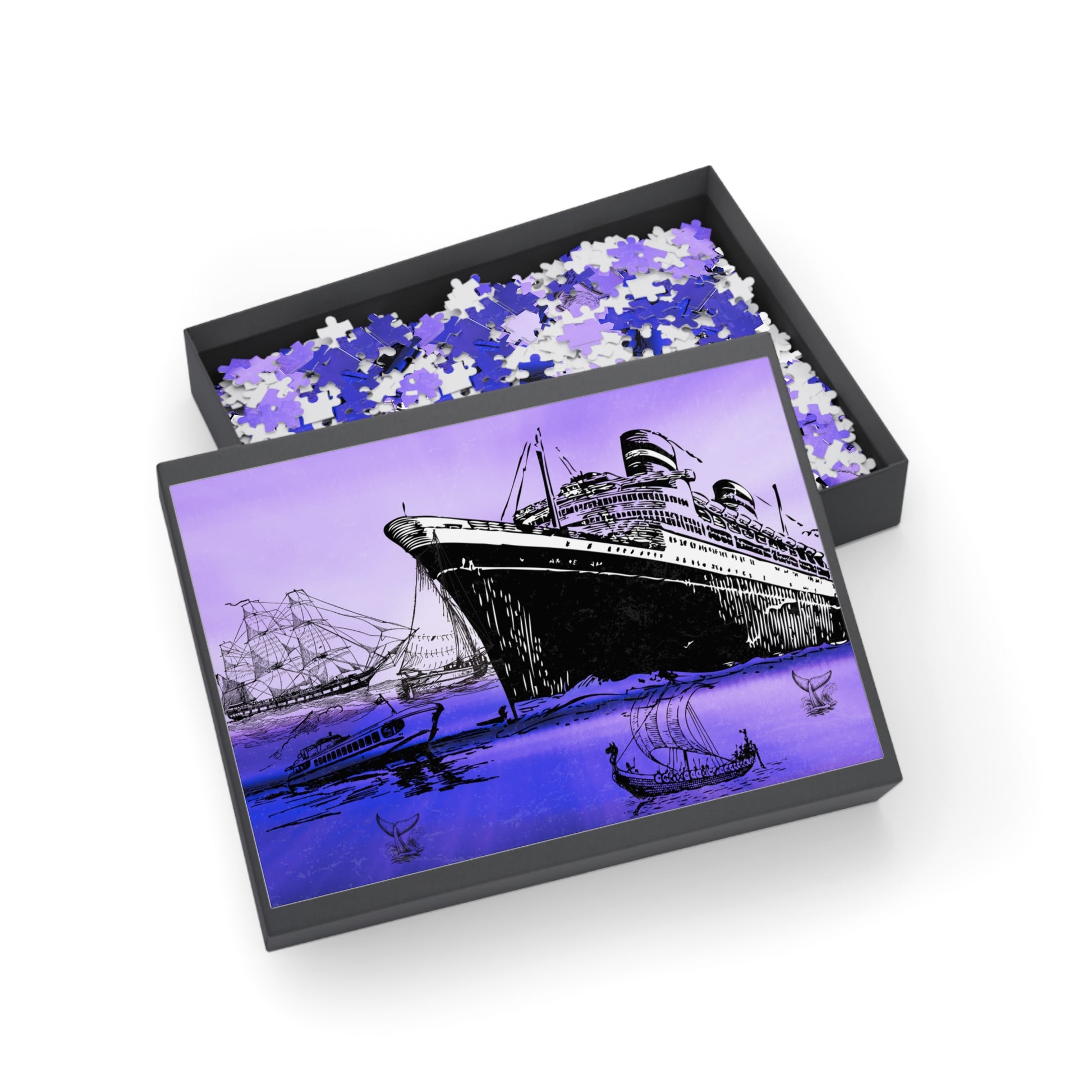 Nautisches Kunstwerk-Puzzle, 1000-teiliges Puzzle, Geschenk zum Thema Meer, Ozean-Kunst-Puzzle, Familienspielabend, Schiffsliebhaber-Dekor