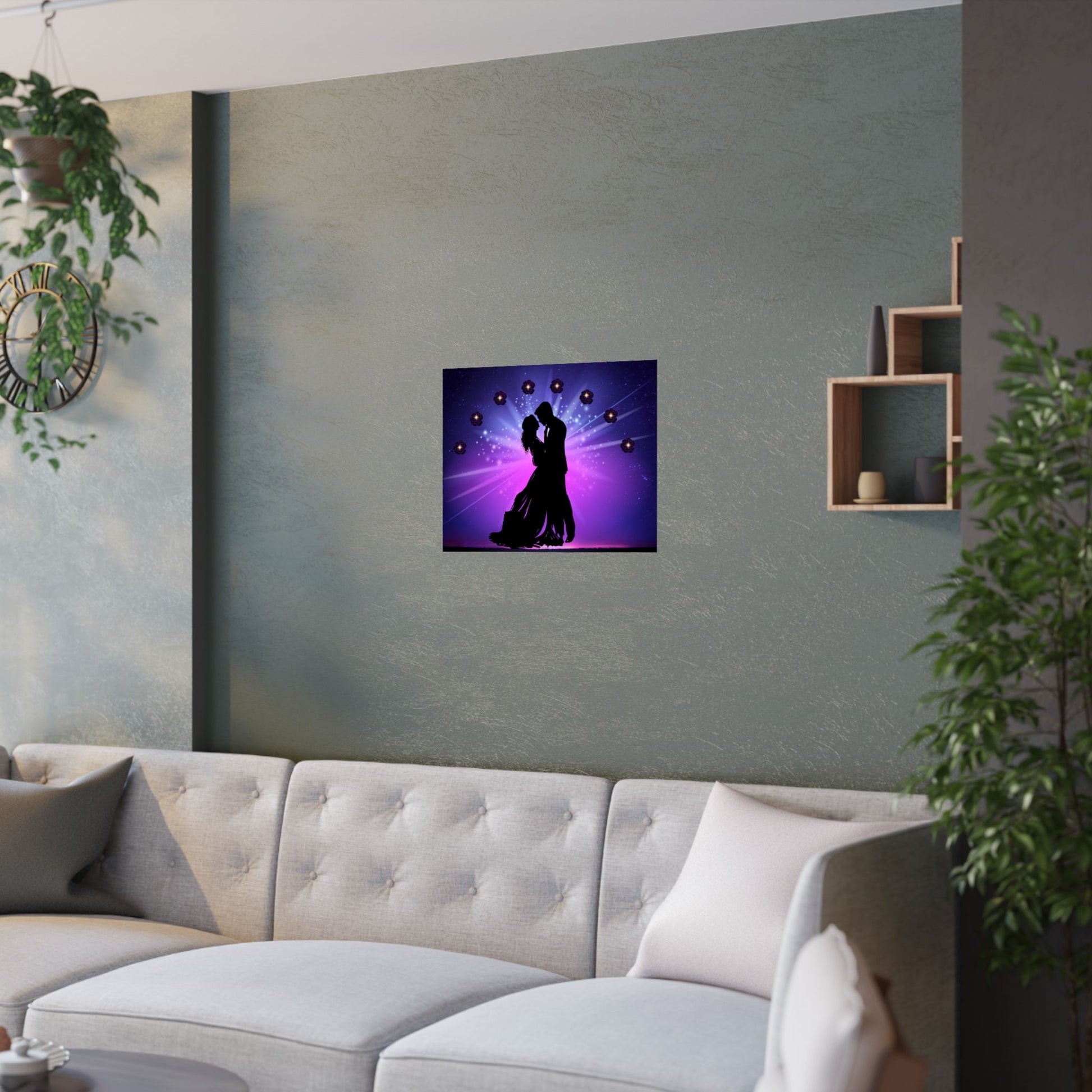 Romantische Satin Poster, Paar Wandkunst, Liebesdekor, Hochzeitsgeschenk, Schlafzimmerdekoration, Jubiläumsgeschenk