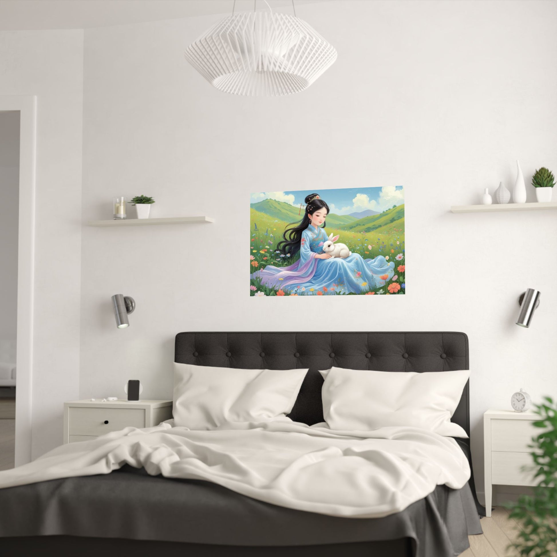 Zauberhaftes Satin Poster, Wunderschöner Kunstdruck, Zauberhaftes Wohndekor, Geschenk für Kunstliebhaber, Wandkunst für Kinderzimmer, Wunderliches Dekor