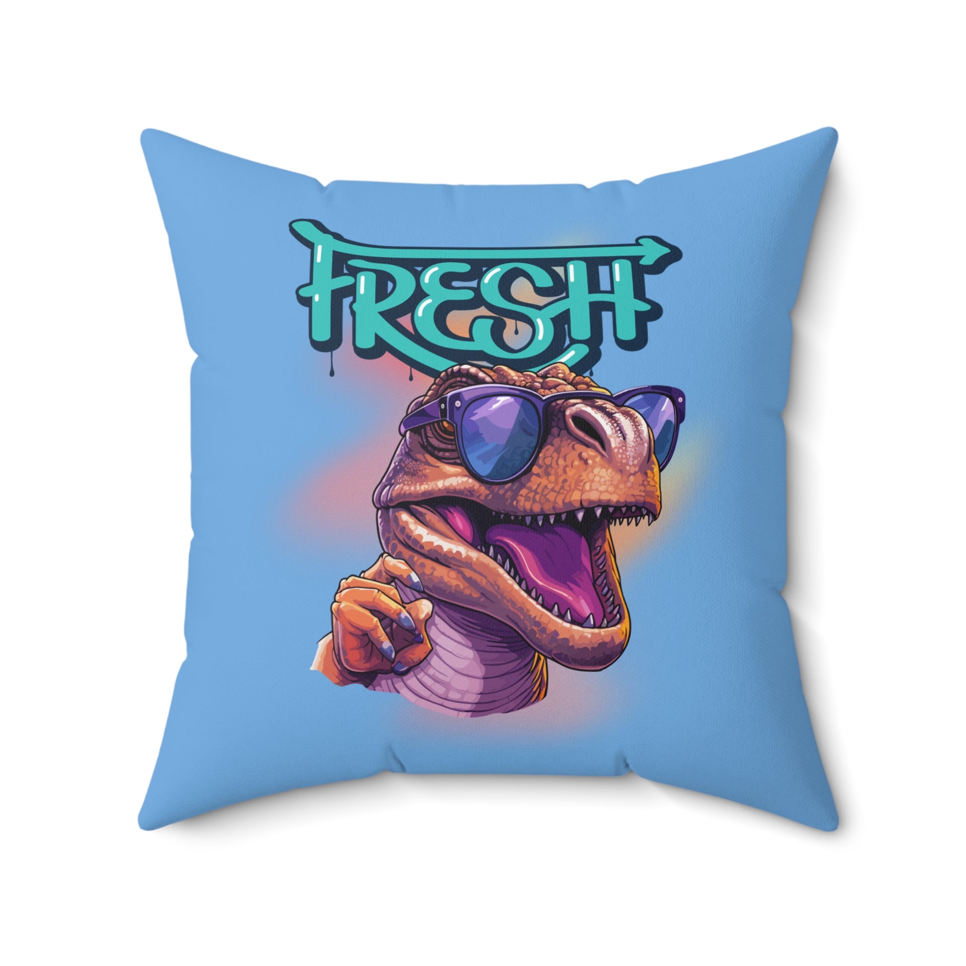 Frisches Dinosaurier-Kissen – Funky Home Decor, süßes Geschenk für Kinder, Kinderzimmer-Akzent, trendiges Couchkissen, lustiges Wohnzimmer-Dekor