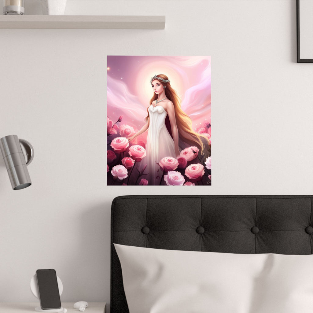 Wunderliches Feen-Satin-Poster, Ätherischer Kunstdruck, verträumtes Wohndekor, Perfektes Geschenk für Fantasy-Liebhaber, Wandkunst für jeden Anlass