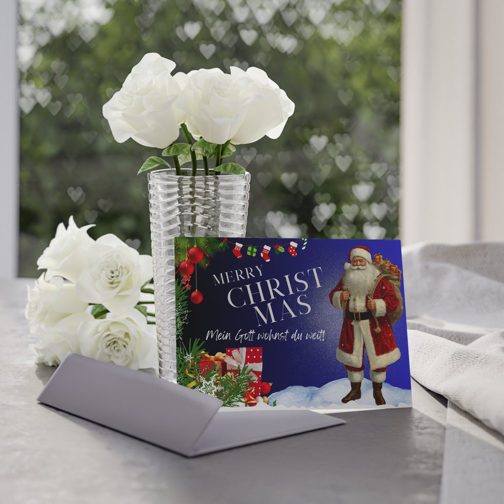 Weihnachtskarten – Fröhliche Weihnachtsstimmung, Festliche Grußkarten, Zweiseitige Weihnachtsdrucke, Weihnachtsmann- und Schneemann-Designs, Saisonales Kartenset