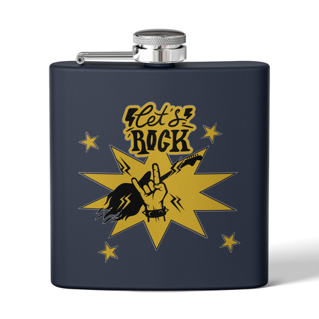Edelstahl-Flachmann „Rock On“ – 170 ml „Let’s Rock“-Design für Musikliebhaber
