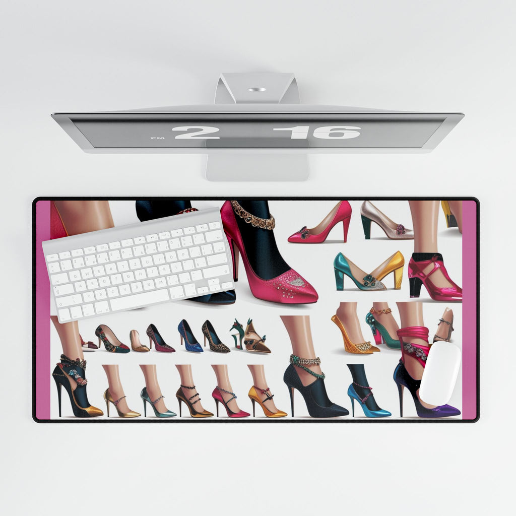 High Heel Schreibtischmatte, Stilvolles Bürodekor, Geschenk für Modeliebhaber, Schreibtischaccessoires, Schuhdesign Schreibtischunterlage