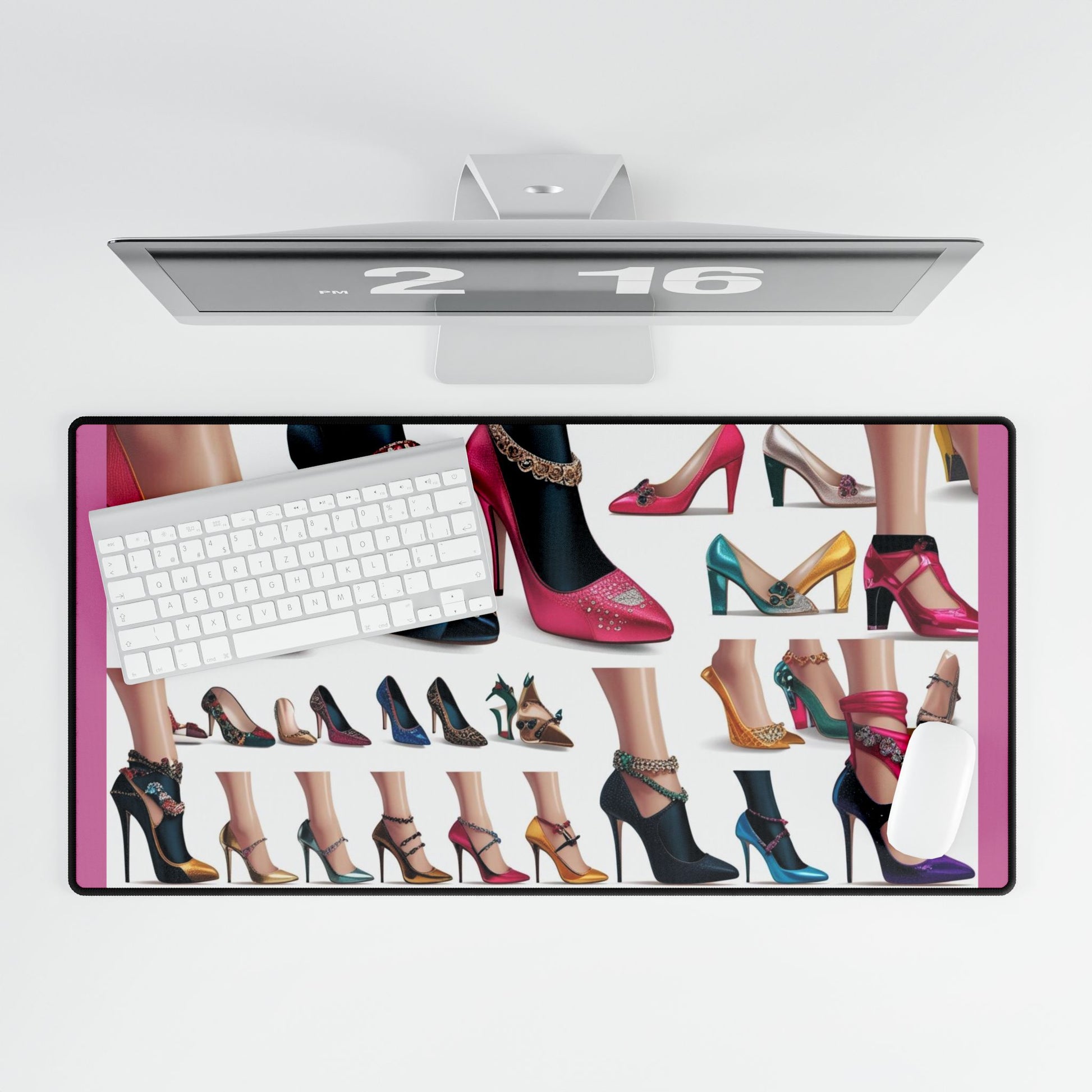 High Heel Schreibtischmatte, Stilvolles Bürodekor, Geschenk für Modeliebhaber, Schreibtischaccessoires, Schuhdesign Schreibtischunterlage