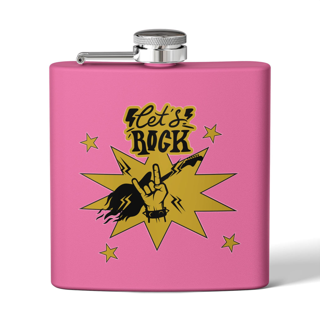 Edelstahl-Flachmann „Rock On“ – 170 ml „Let’s Rock“-Design für Musikliebhaber