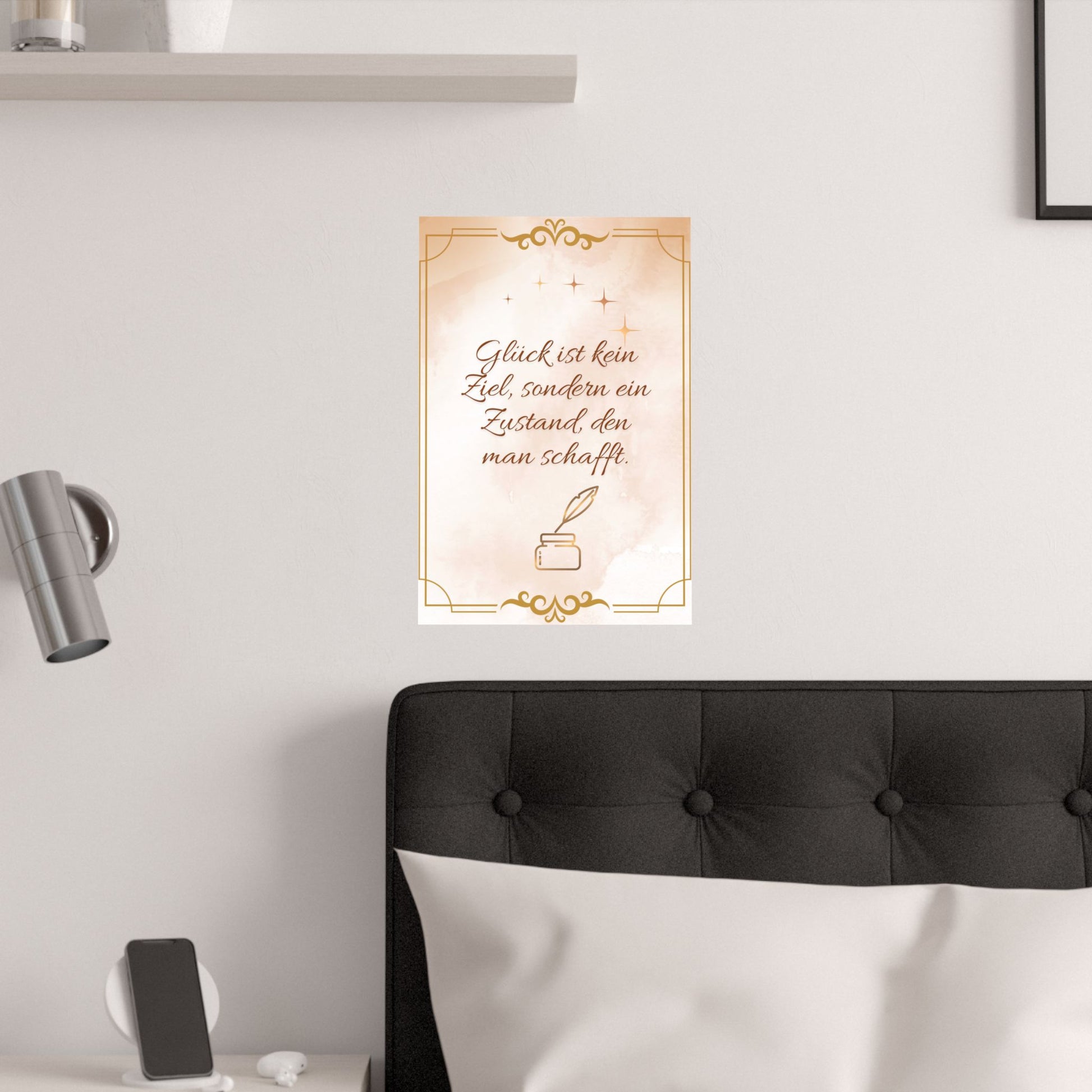 Elegante Motivationsposter aus Satin