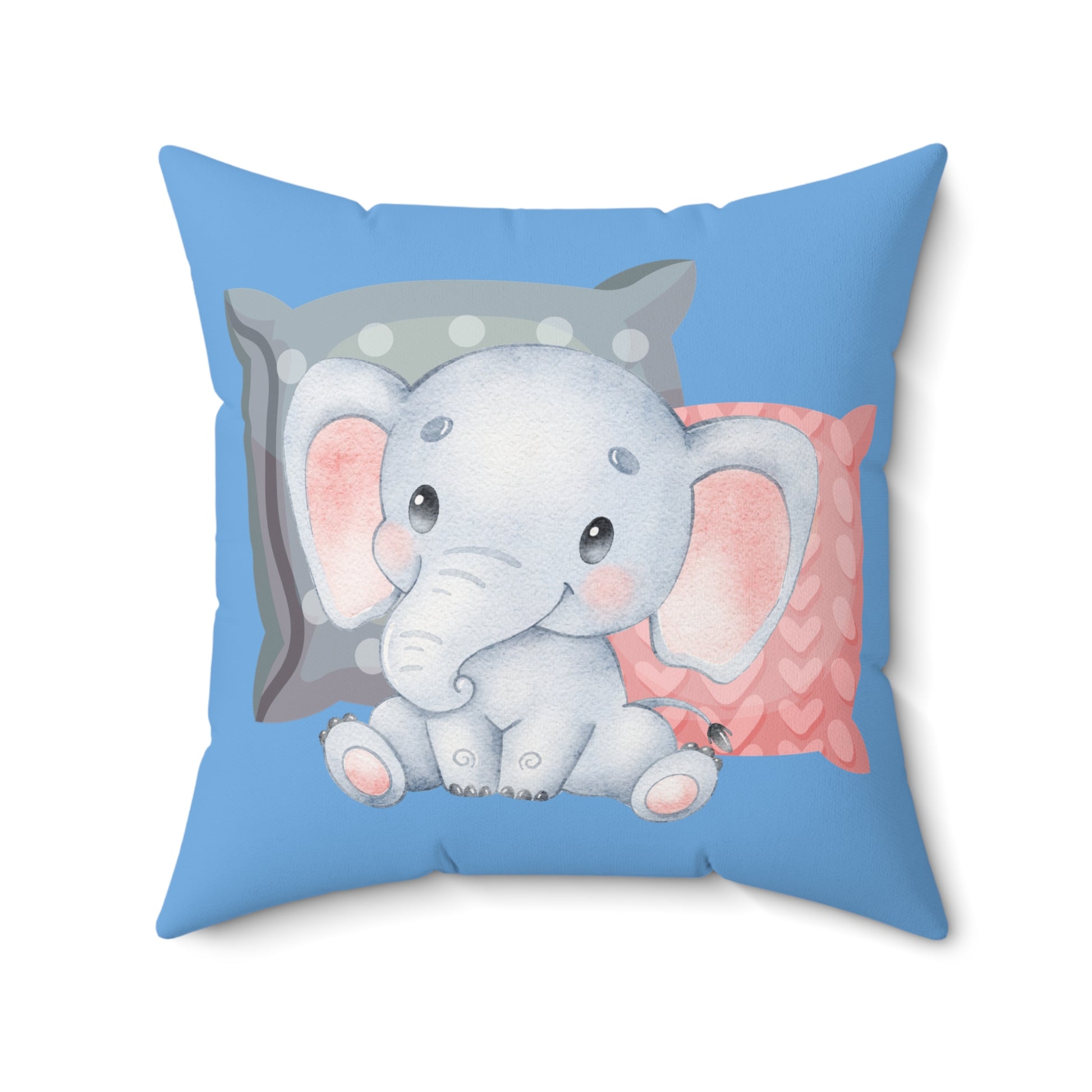 Süßes Elefantenkissen für Kinderzimmer Deko, Kinderzimmerkissen, Baby Shower Geschenk, entzückendes Plüschkissen, Tierliebhaber Geschenk