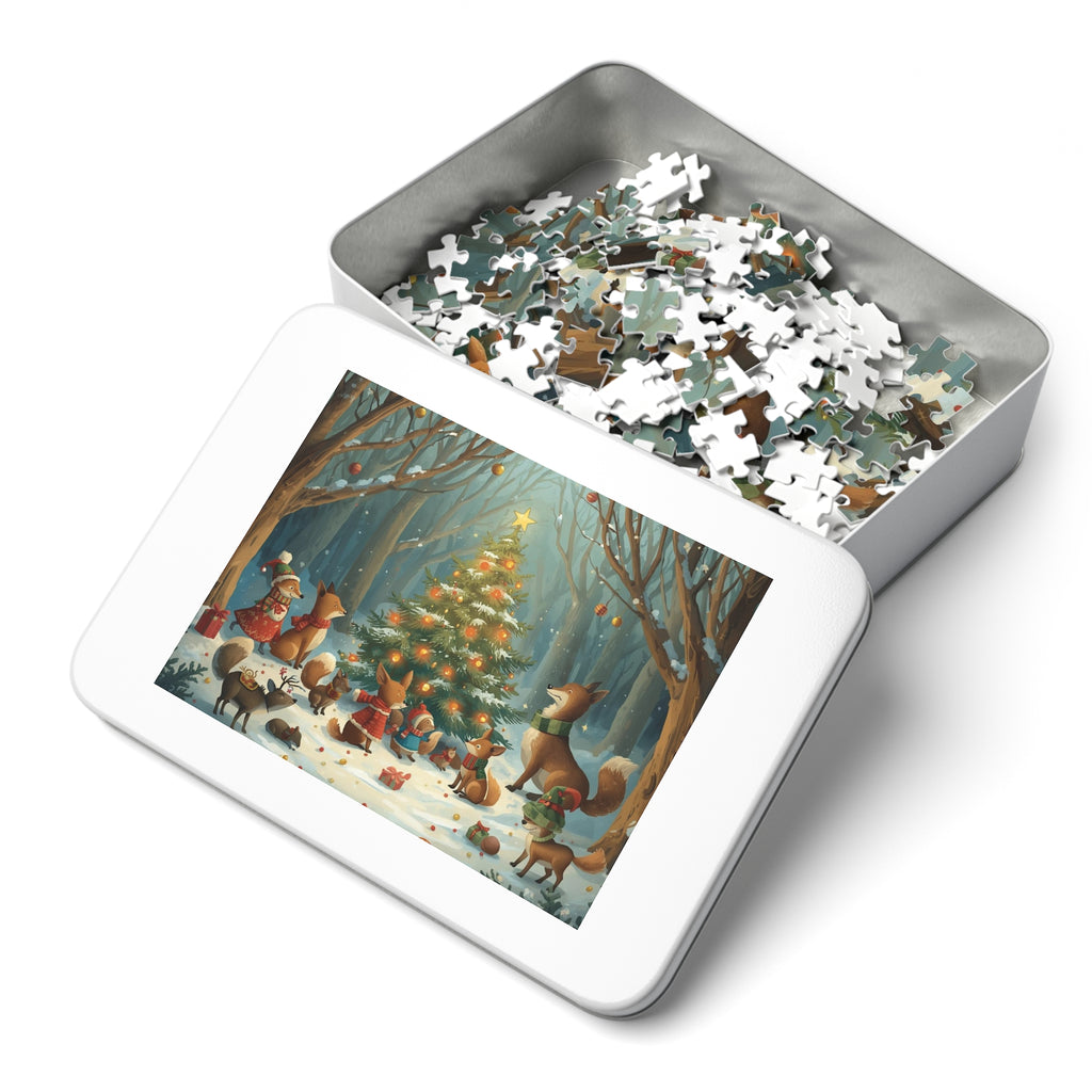 Festliches Winter-Puzzle, bezauberndes Urlaubspuzzle für Familienspaß, gemütliche Geschenkidee, Weihnachtsdekoration, Winteraktivität