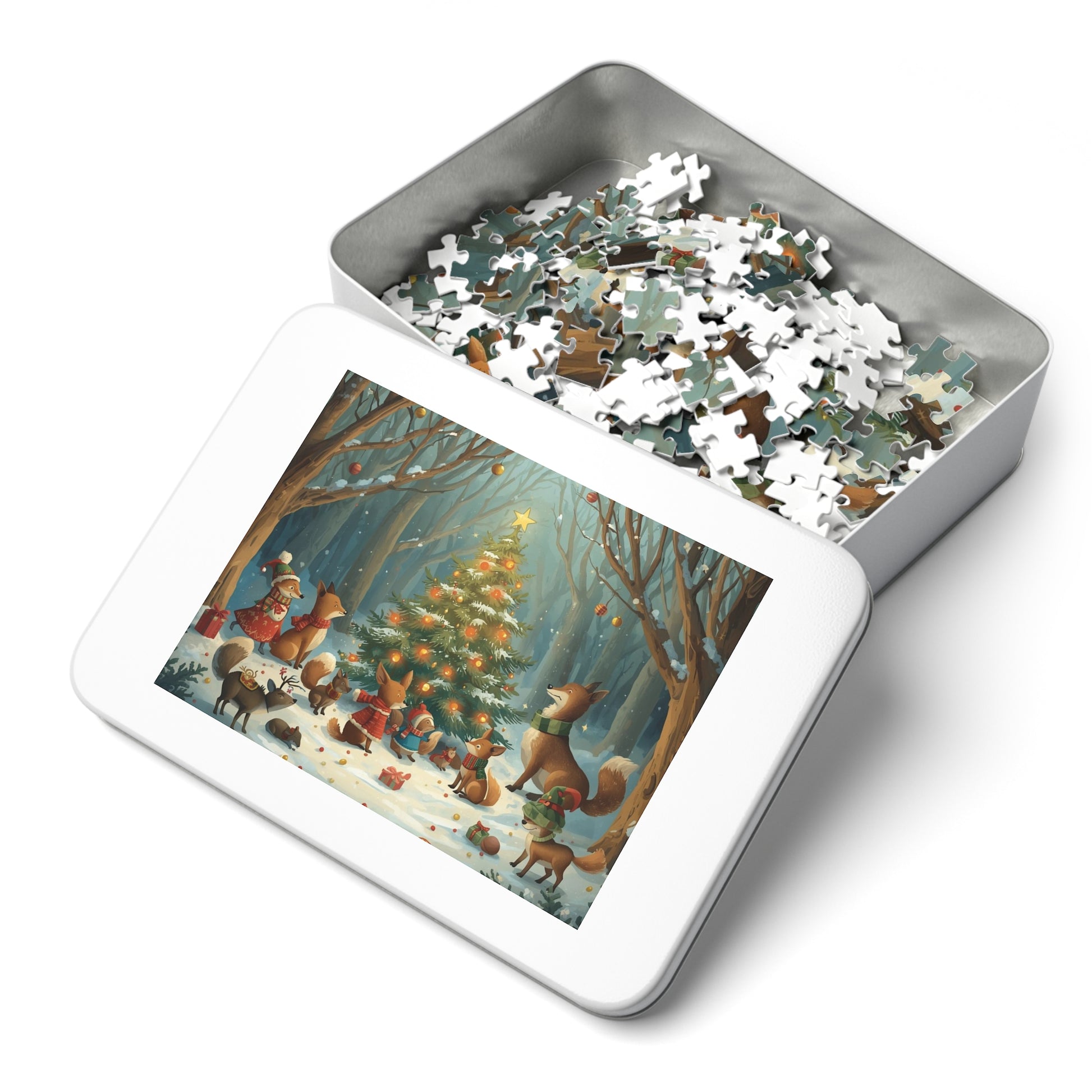 Festliches Winter-Puzzle, bezauberndes Urlaubspuzzle für Familienspaß, gemütliche Geschenkidee, Weihnachtsdekoration, Winteraktivität