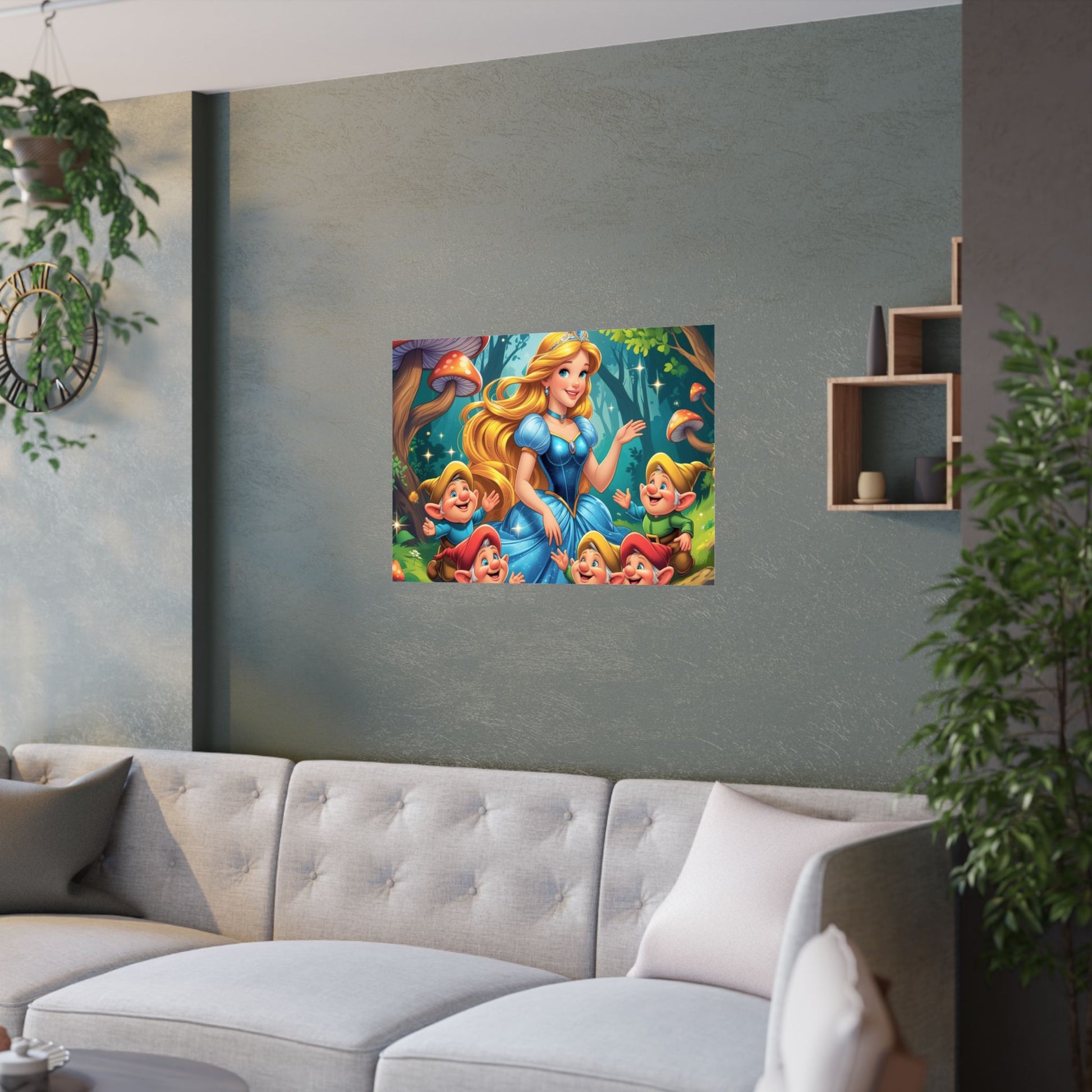Wunderliche Satinposter für Kinderzimmer, Prinzessinnen-Dekor, Fantasy-Wandkunst, Geburtstagsgeschenk, Kinderzimmerdekoration