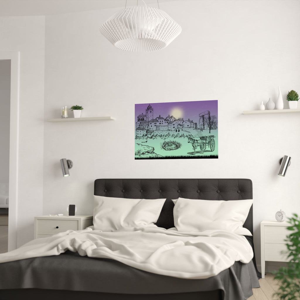 Wunderliche Satin-Poster, einzigartige Wandkunst für die Inneneinrichtung, perfektes Geschenk für Kunstliebhaber, Dekor im Vintage-Stil, Akzent für Schlafzimmer oder Wohnzimmer