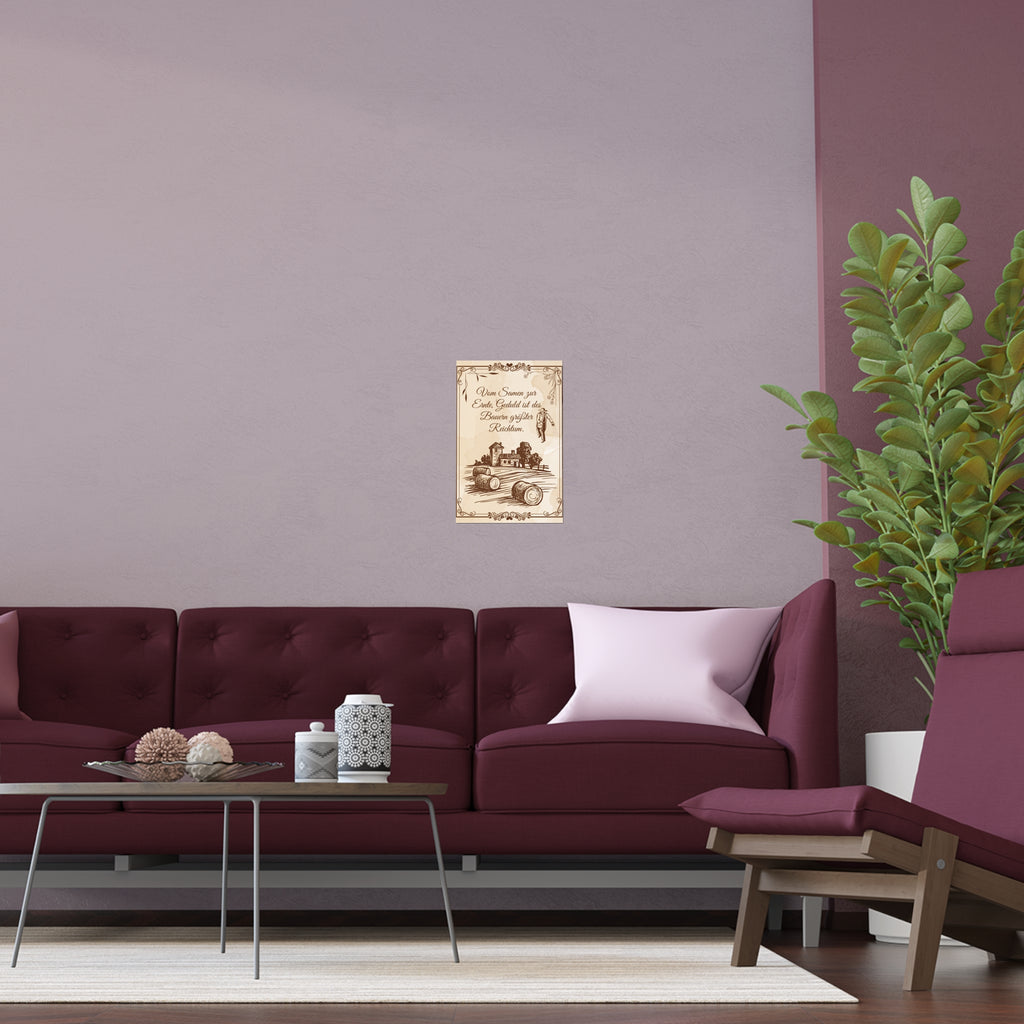 Rustikaler Posterdruck auf Seide, Wandkunst im Vintage-Stil im Landhausstil, Wohndekor, Geschenk für Naturliebhaber, ästhetisches Dekor im Landhausstil, einzigartiges Wohnen [...]