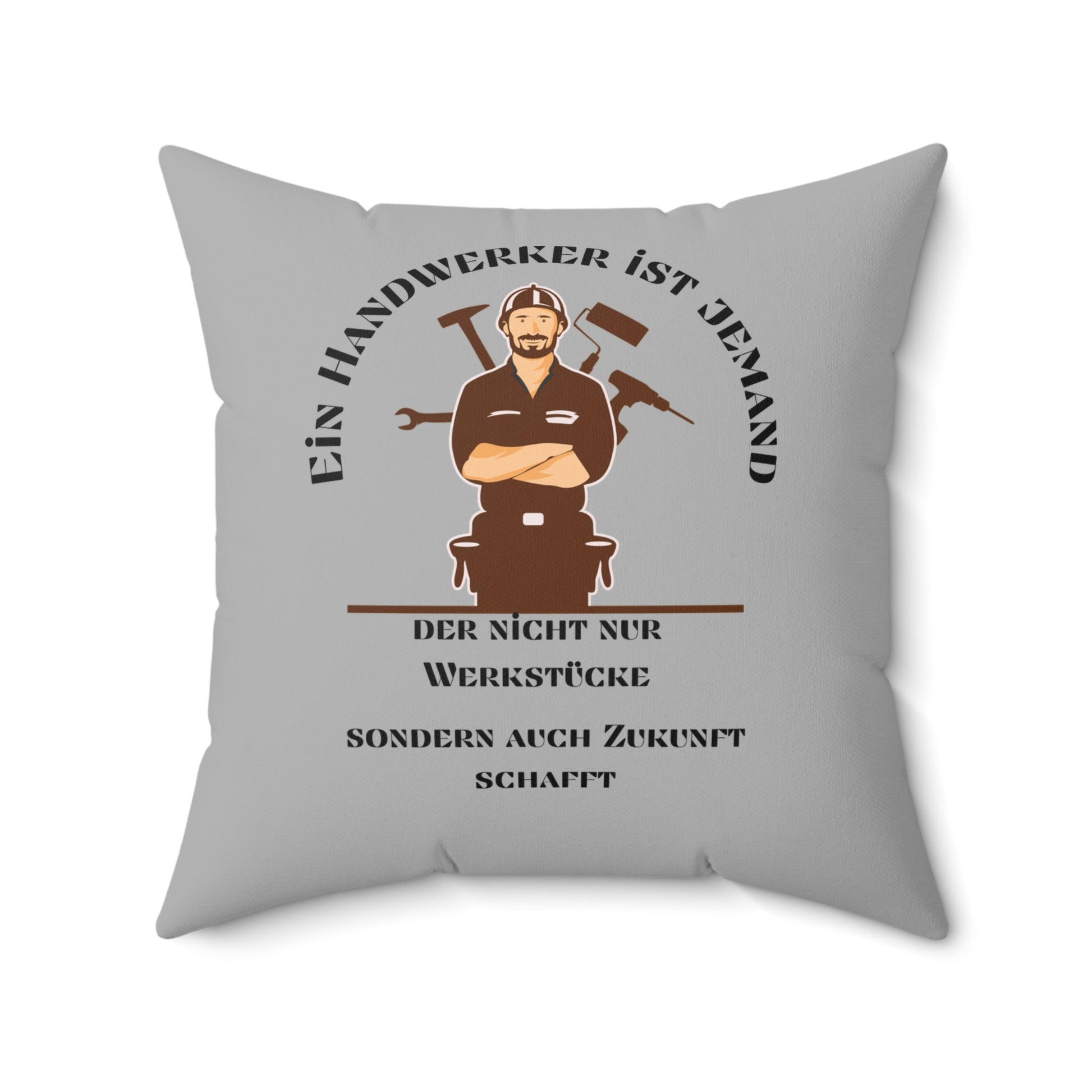 Handwerker-Kissen - DIY-Dekor, Wohnakzent, Geschenk für Bauherren, Handwerker-Dekor, Akzentkissen