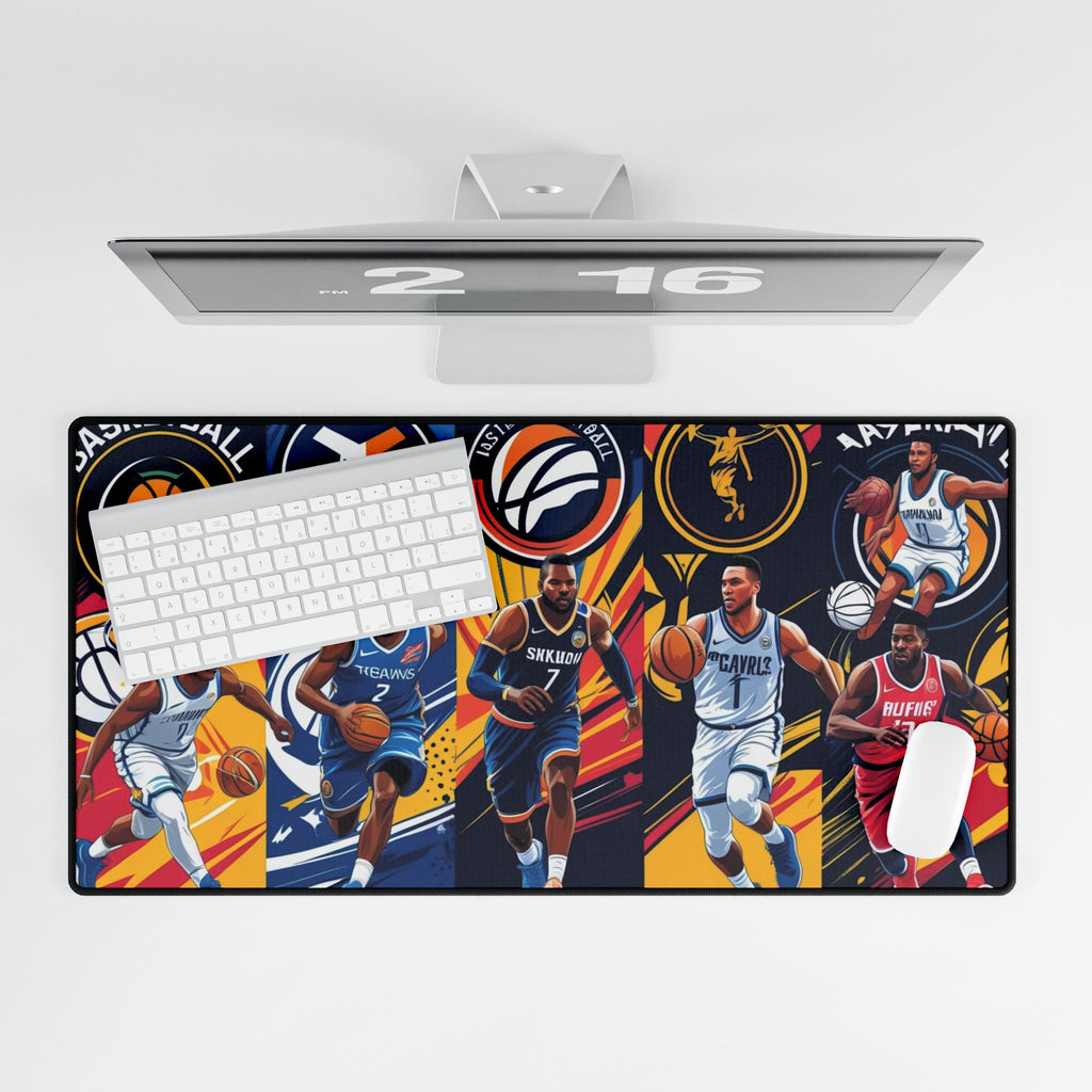 Schreibtischunterlagen mit Basketball-Motiven für Sportliebhaber, Gaming, Bürodekor, Geschenk für Gamer, NBA-Fans, Geburtstag, Weihnachten