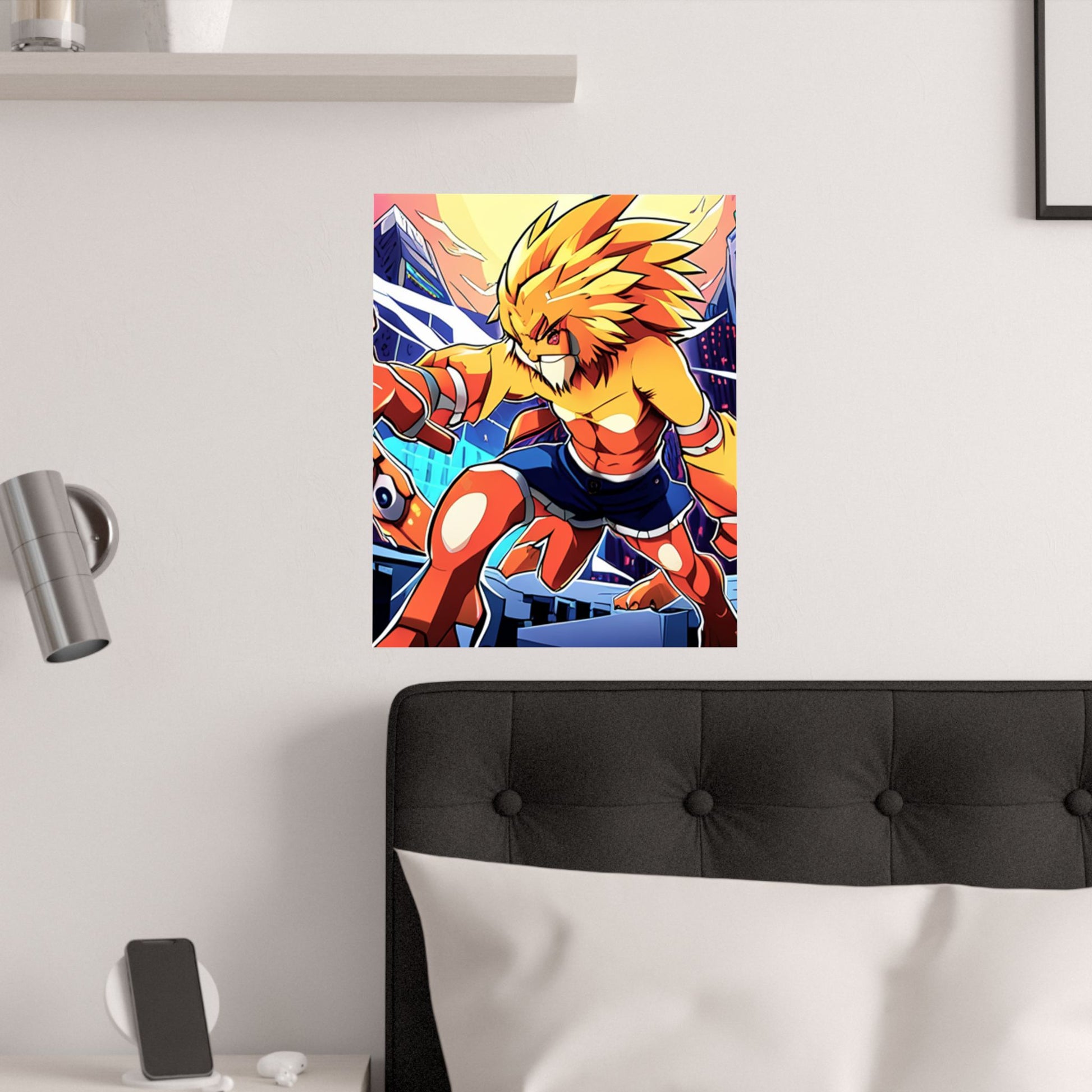 Lebendige Satin-Poster, Kunstdrucke, Wanddekoration, Anime-Kunstwerk, Wohndekor, stilvolle Geschenke