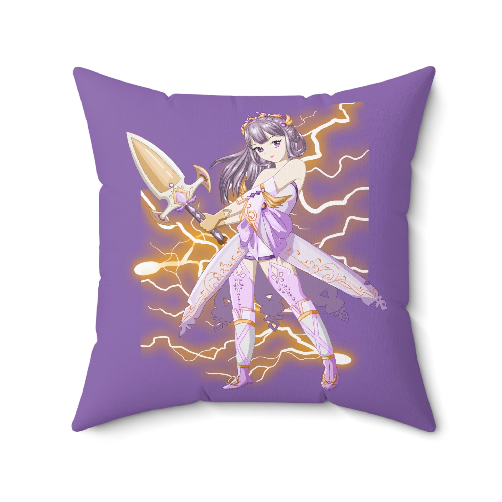 Anime Lightning Design Kissen, Wohndekor, Wurfkissen, Geschenk für Gamer, Kinderzimmer, Cosplay-Enthusiasten, weiches Kissen