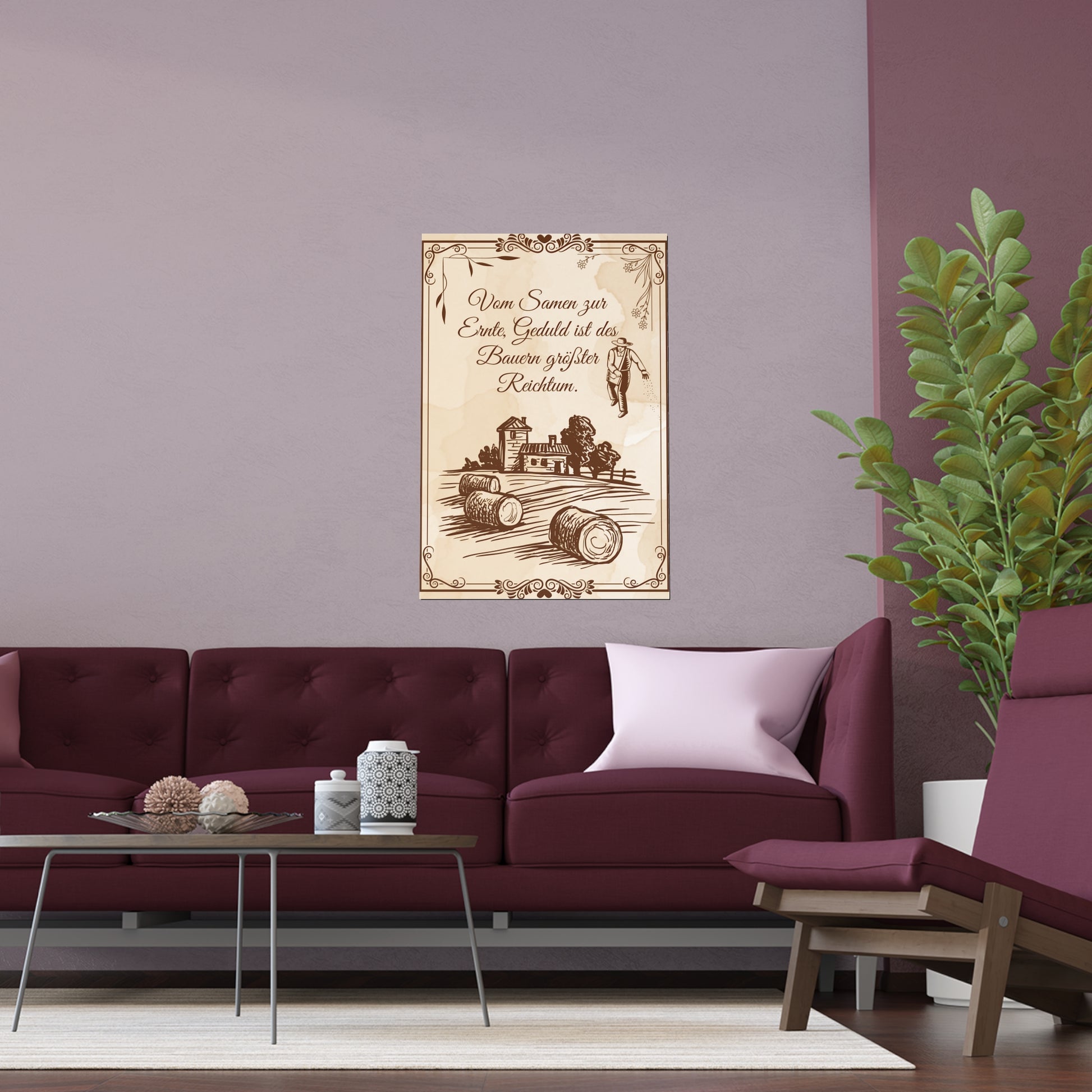 Rustikaler Posterdruck auf Seide, Wandkunst im Vintage-Stil im Landhausstil, Wohndekor, Geschenk für Naturliebhaber, ästhetisches Dekor im Landhausstil, einzigartiges Wohnen [...]