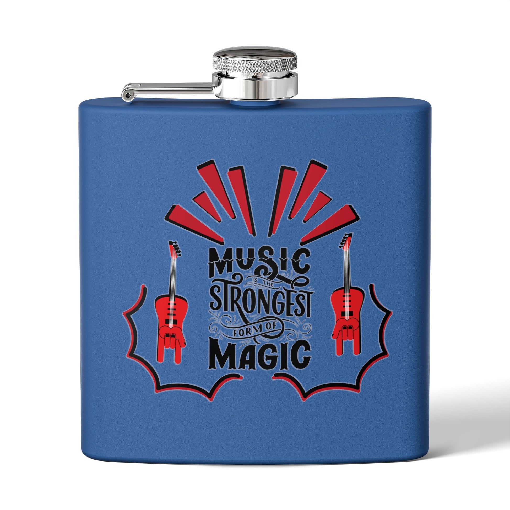 Edelstahl-Flachmann „Music Magic“ – 170 ml – perfektes Geschenk für Musiker und Musikliebhaber