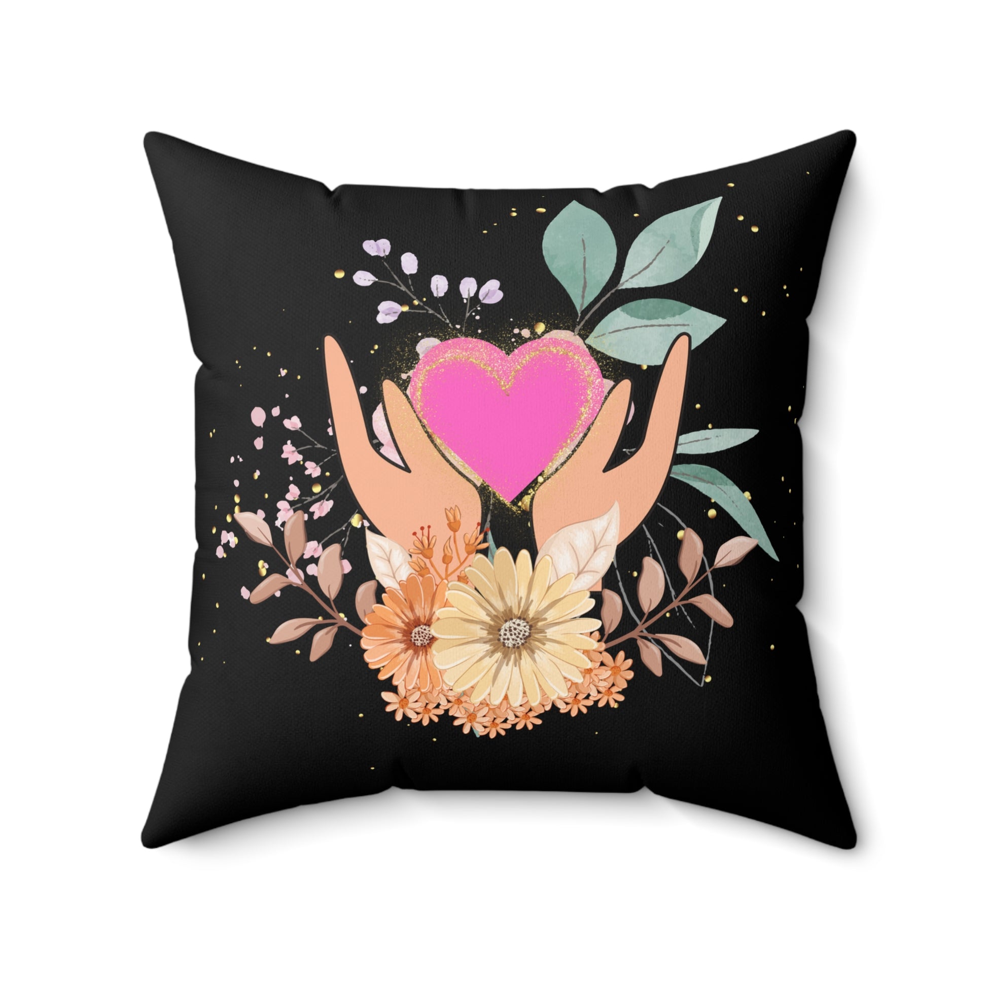 Boho Blumenkissen | Gemütliches Wohndekor, Geschenk für Sie, Selbstpflege, Liebe, Muttertagsdekor, Boho Kissen
