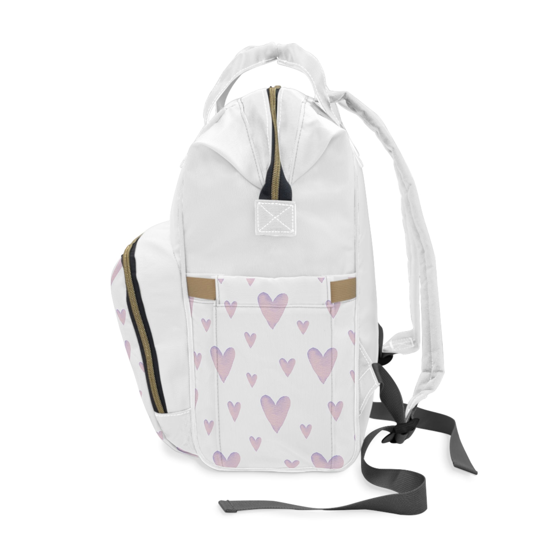 Süßer multifunktionaler Wickelrucksack mit Herz-Design – ideal für junge Mütter