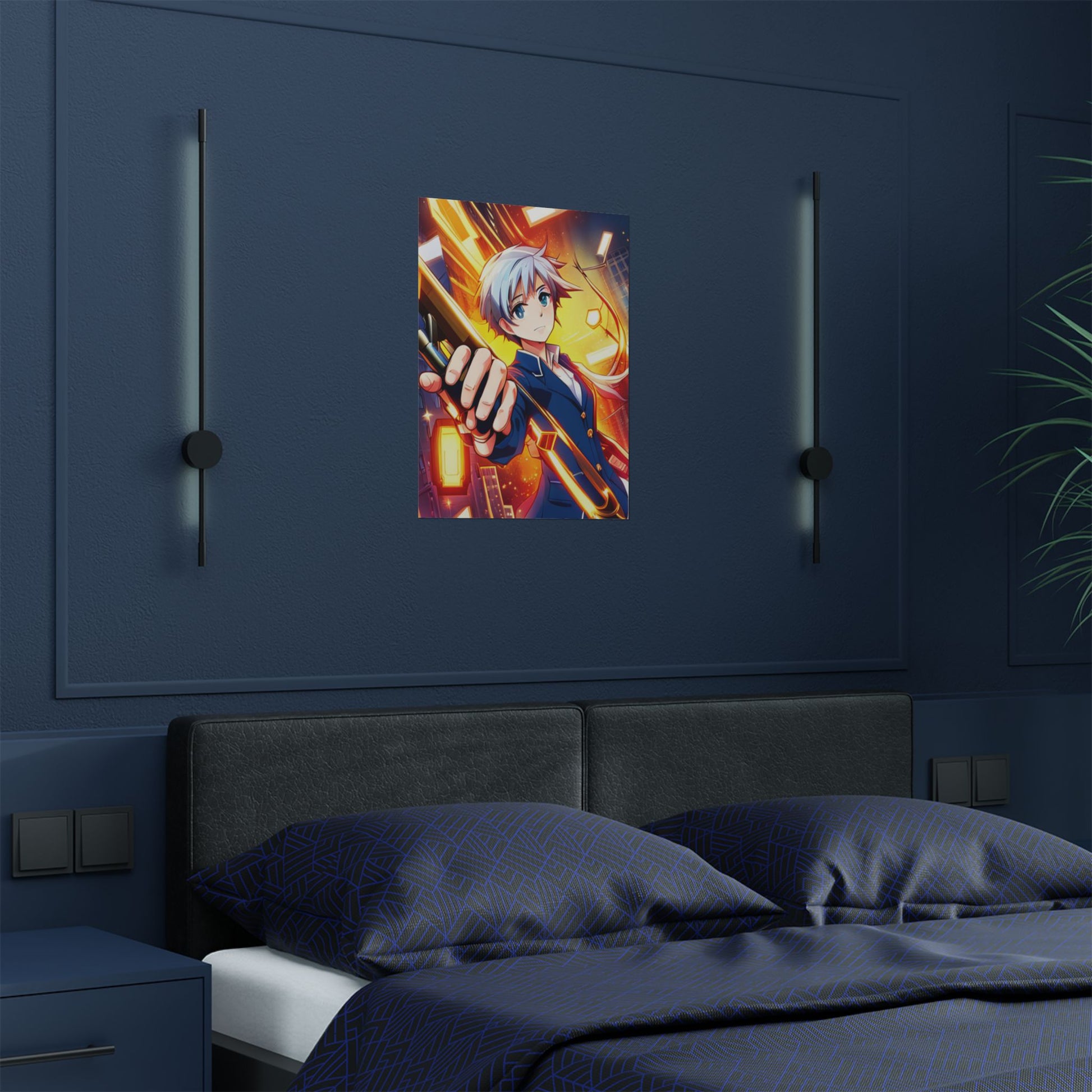 Lebendige Anime-Satin-Poster – farbenfrohe Wandkunst für Anime-Liebhaber, perfekt für die Heimdekoration, zum Verschenken, Feiern und Sammeln