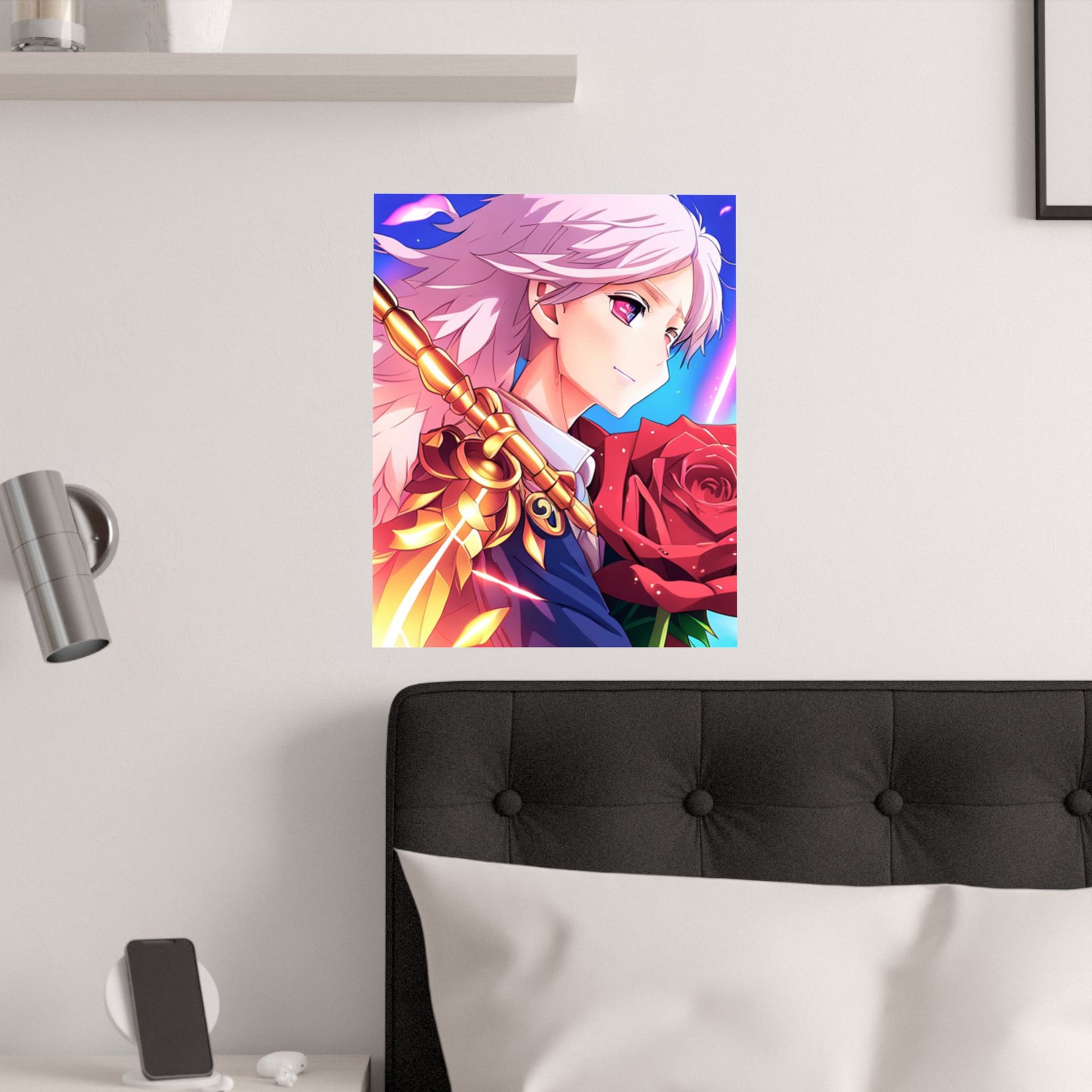 Lebendiger Satin Poster Kunstdruck, Anime Wanddekoration, Dekorative Kunst für Zuhause, Geschenk für Otaku, Einzigartige Schlafzimmerästhetik