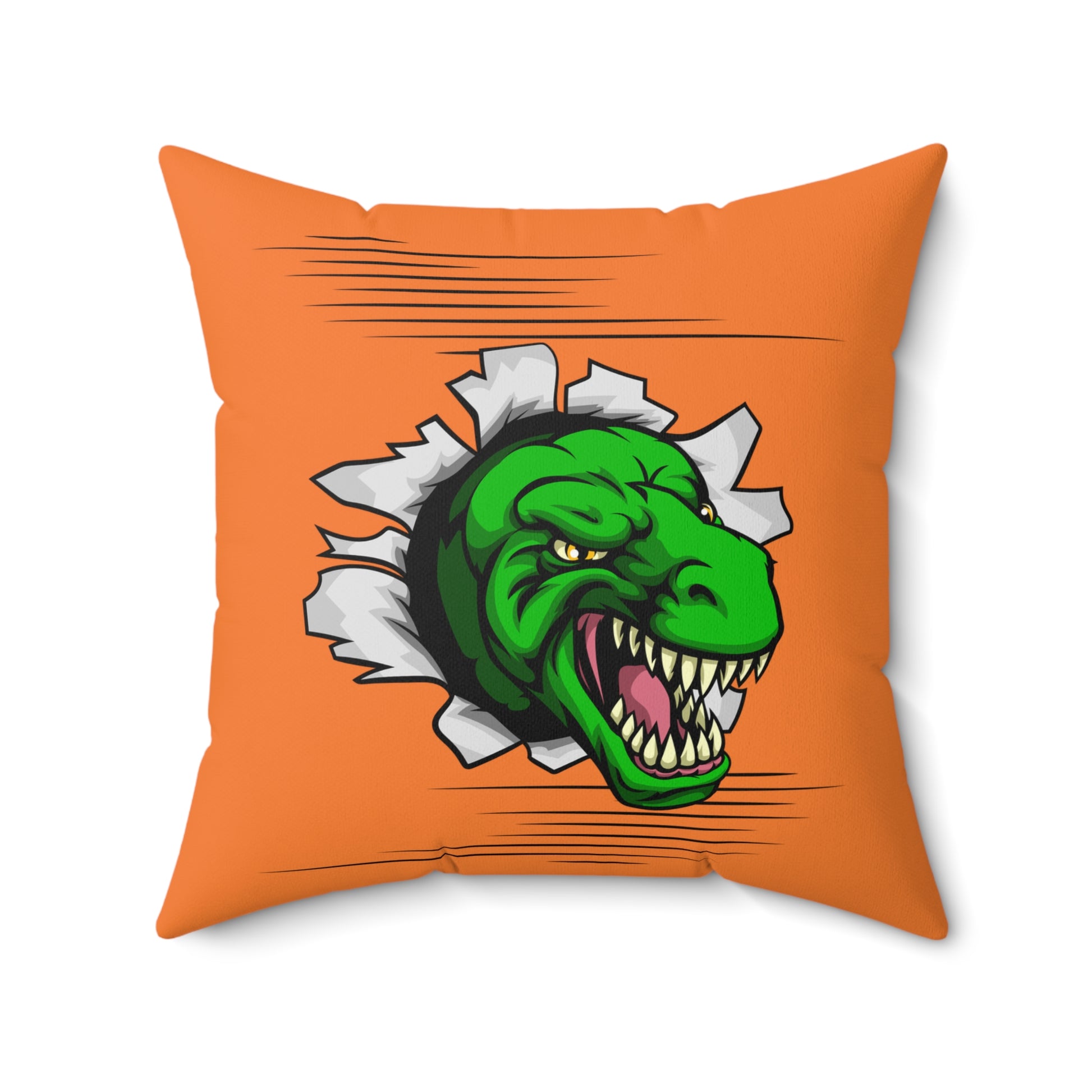 Dinosaurier-inspiriertes Dekokissen, Lustiges Wohndekor, Kinderzimmer-Accessoires, Einzigartiges Geschenk für Dino-Liebhaber, Lebendiges Wurfkissen