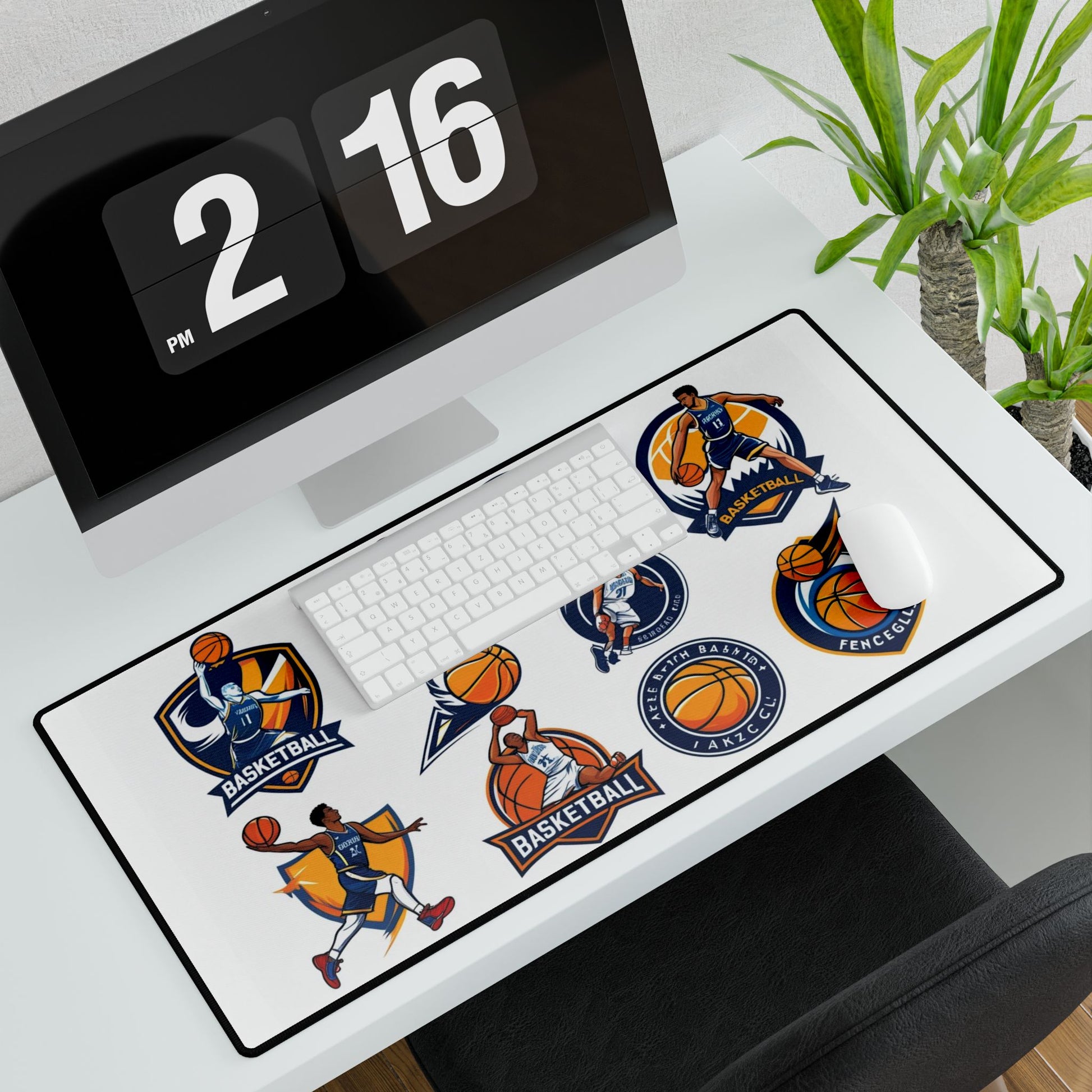 Basketball Schreibtischmatten - Geschenk für Sportliebhaber, Gaming-Matte, Bürodekor, Einzigartige Basketball-Kunst, Geburtstag, Abschluss
