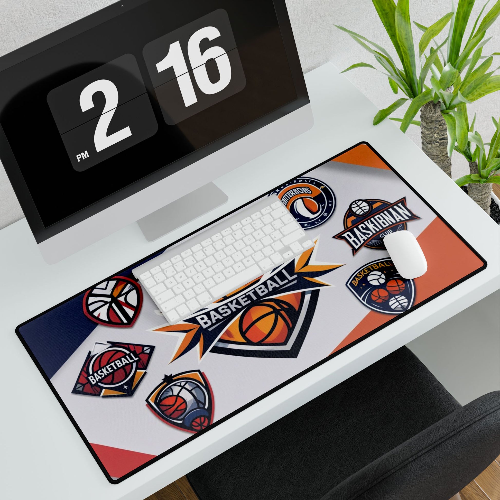 Basketball-Schreibtischunterlagen – perfekt für Sportfans, Gamer, Home Office, Geschenke für Spieler, anpassbare Matte