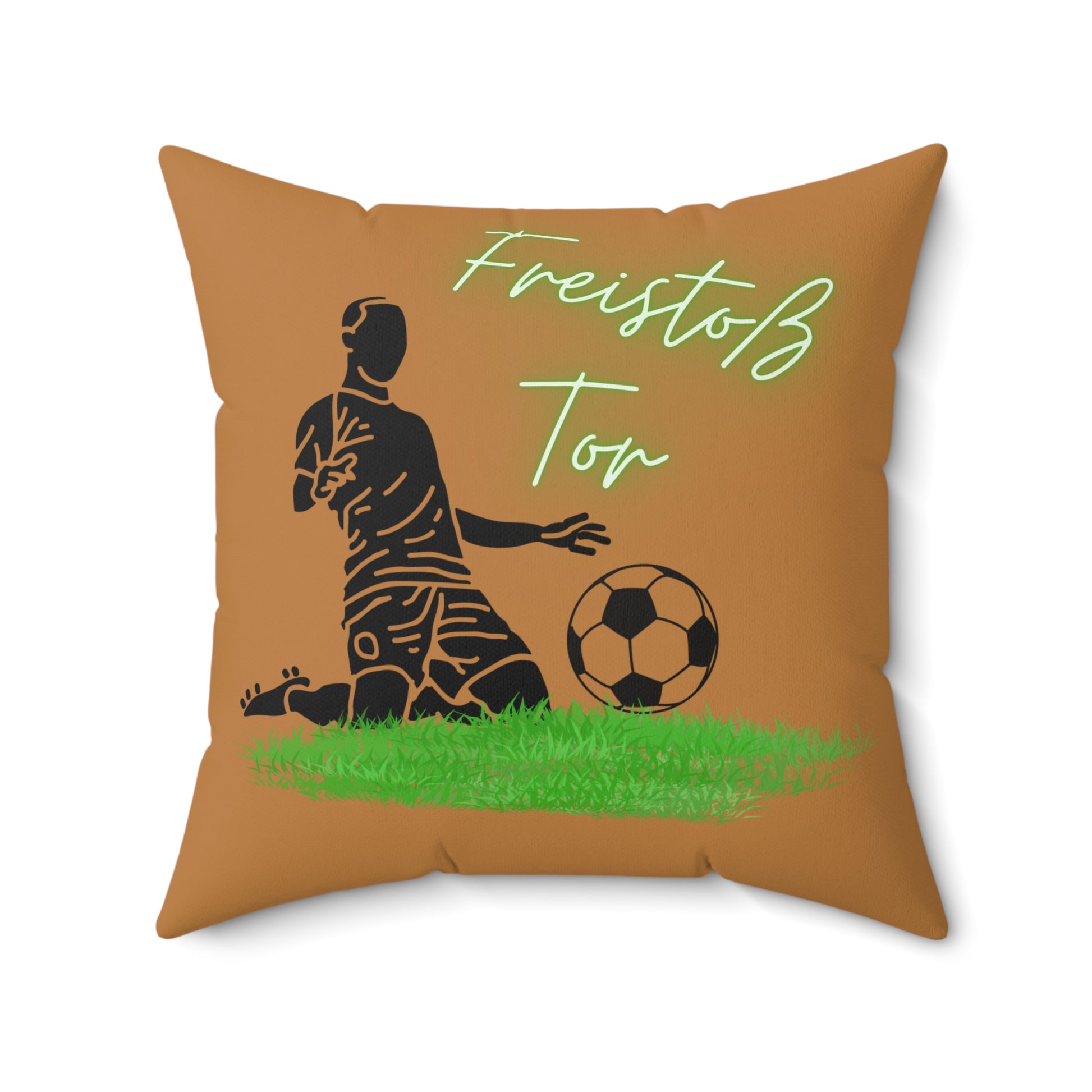 Fußball-Motivkissen, Sportdeko, Sportgeschenk, Wohnkissen, Fußballliebhaber-Dekor, Einzigartiges Kissen für Sportfans