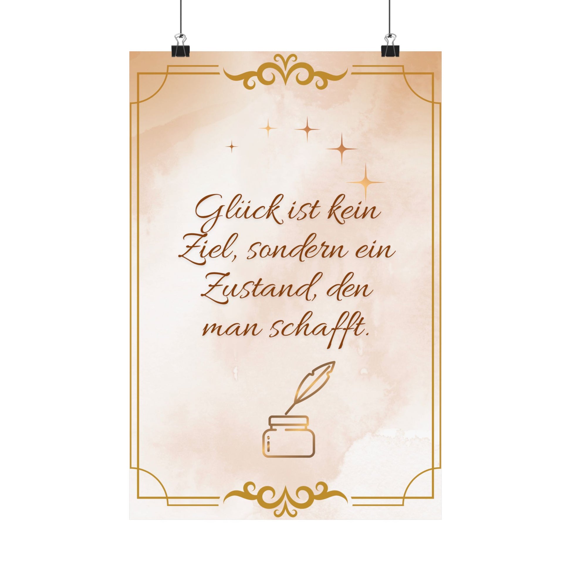 Elegante Motivationsposter aus Satin