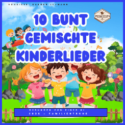 10 Bunt gemischte Kinderlieder Nummer 1 - Mega Spar-Paket, fröhliche Kinder singen im bunten Design.