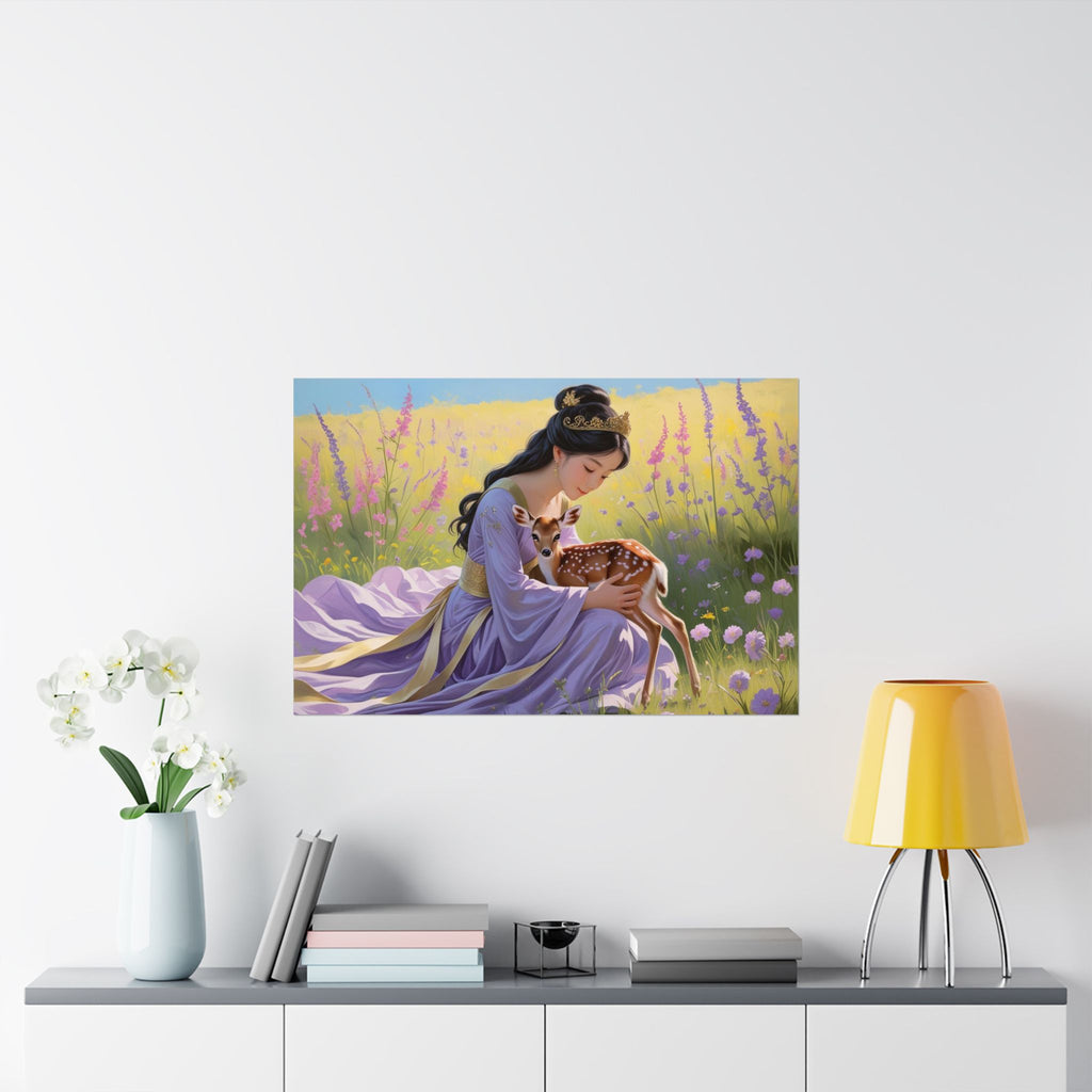 Zauberhafte Satin-Wandkunst: Wunderliches Naturposter für Wohndekoration, Märchenästhetik, Geschenk für Sie, Kinderzimmerkunst, Schlafzimmer-Wanddekoration