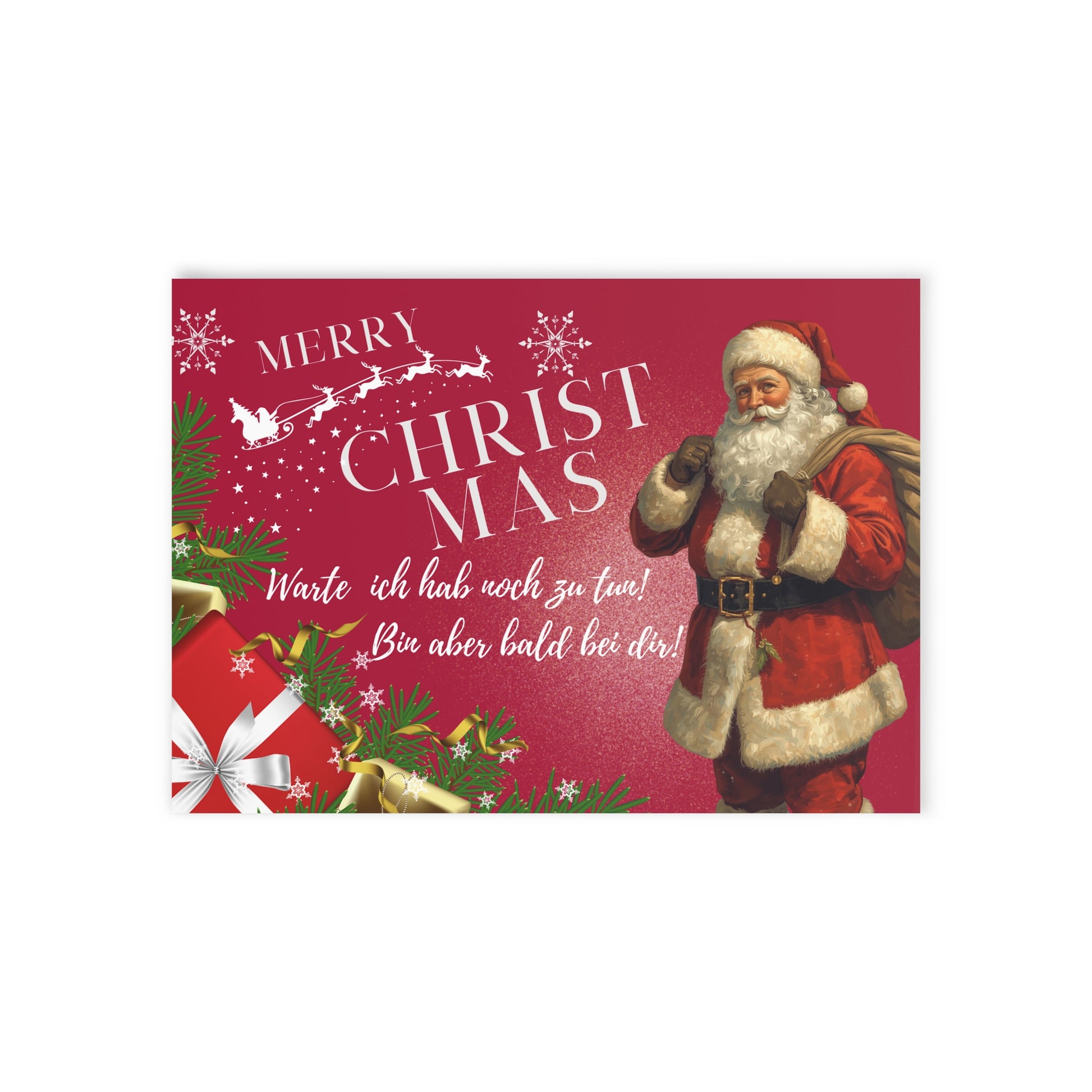 Vintage Weihnachtskarten, Zweiseitige Weihnachtsgrüße, Festliche Karten für Freunde und Familie, Jahreszeitliche Dekorationen, Frohe Weihnachtswünsche