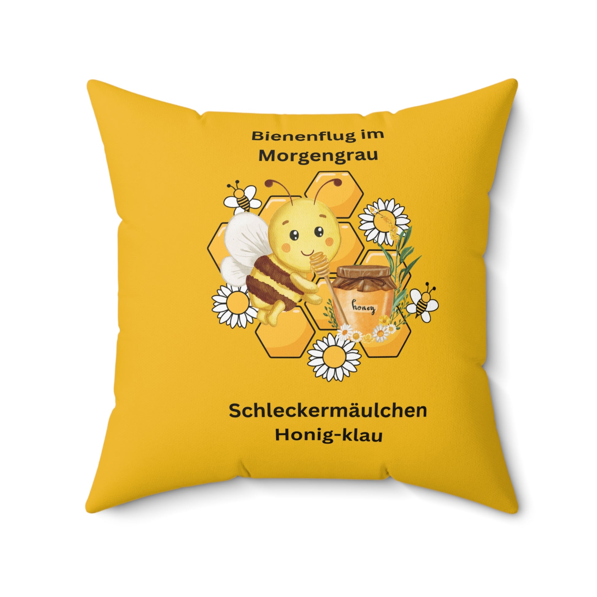 Bienen-inspiriertes Kissen, Süßes Bienenkissen, Blumendekor für Zuhause, Gartenparty-Gastgeschenk, Frühlings- & Sommergeschenk
