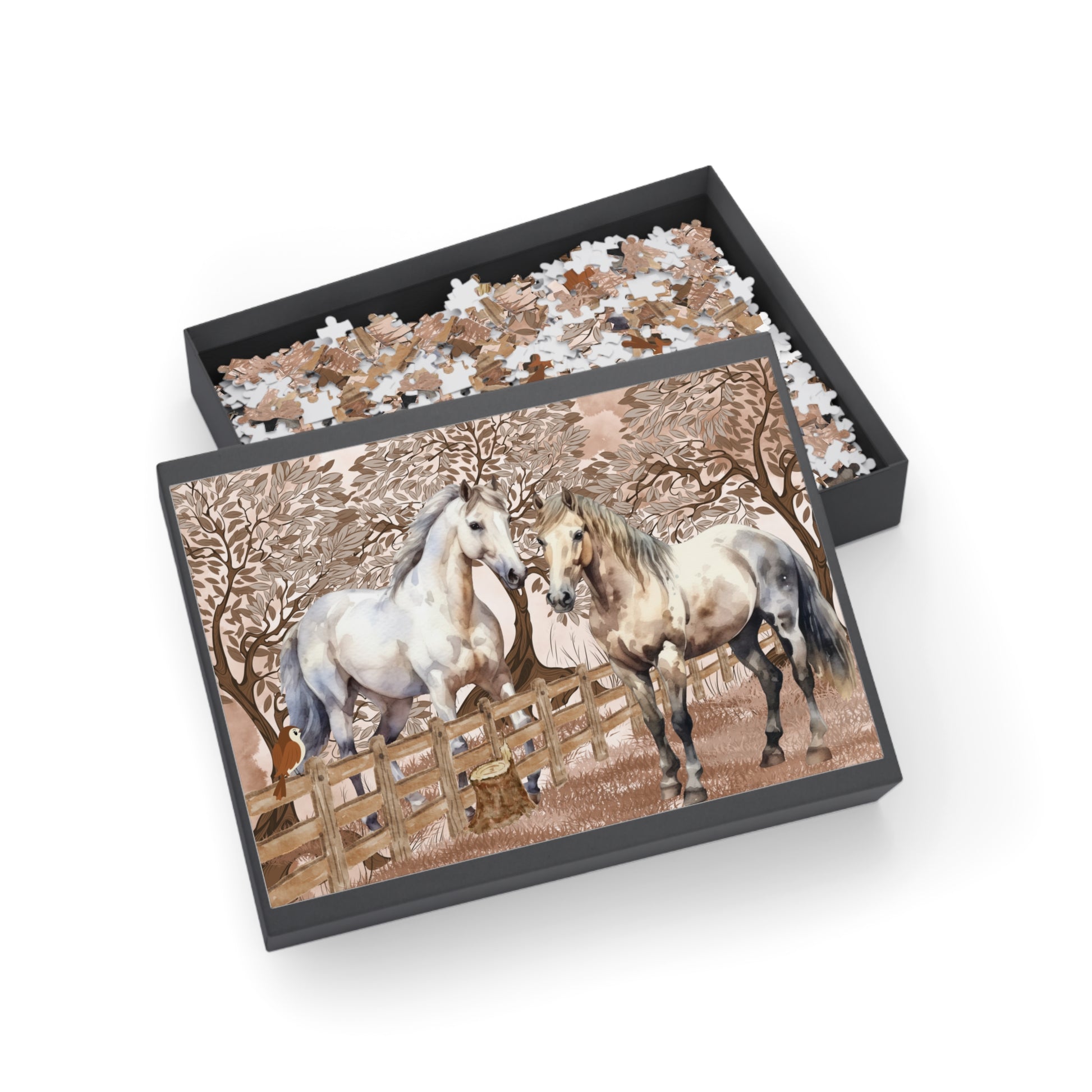 Pferdepuzzle, Pferdepuzzle, Puzzlespiel-Geschenk, Pferdeliebhaber-Dekor, Familienaktivität, Heimunterhaltung