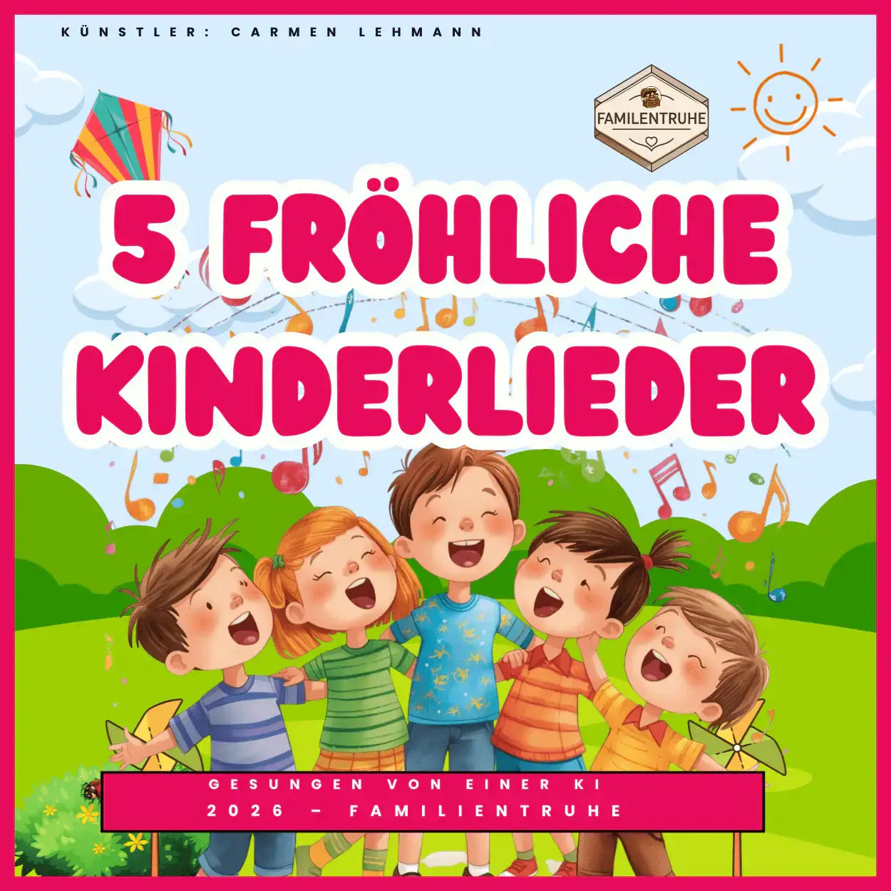 5 fröhliche Kinderlieder Nummer 1- Spar-Paket mit fröhlichen Kindern, die singen und spielen.